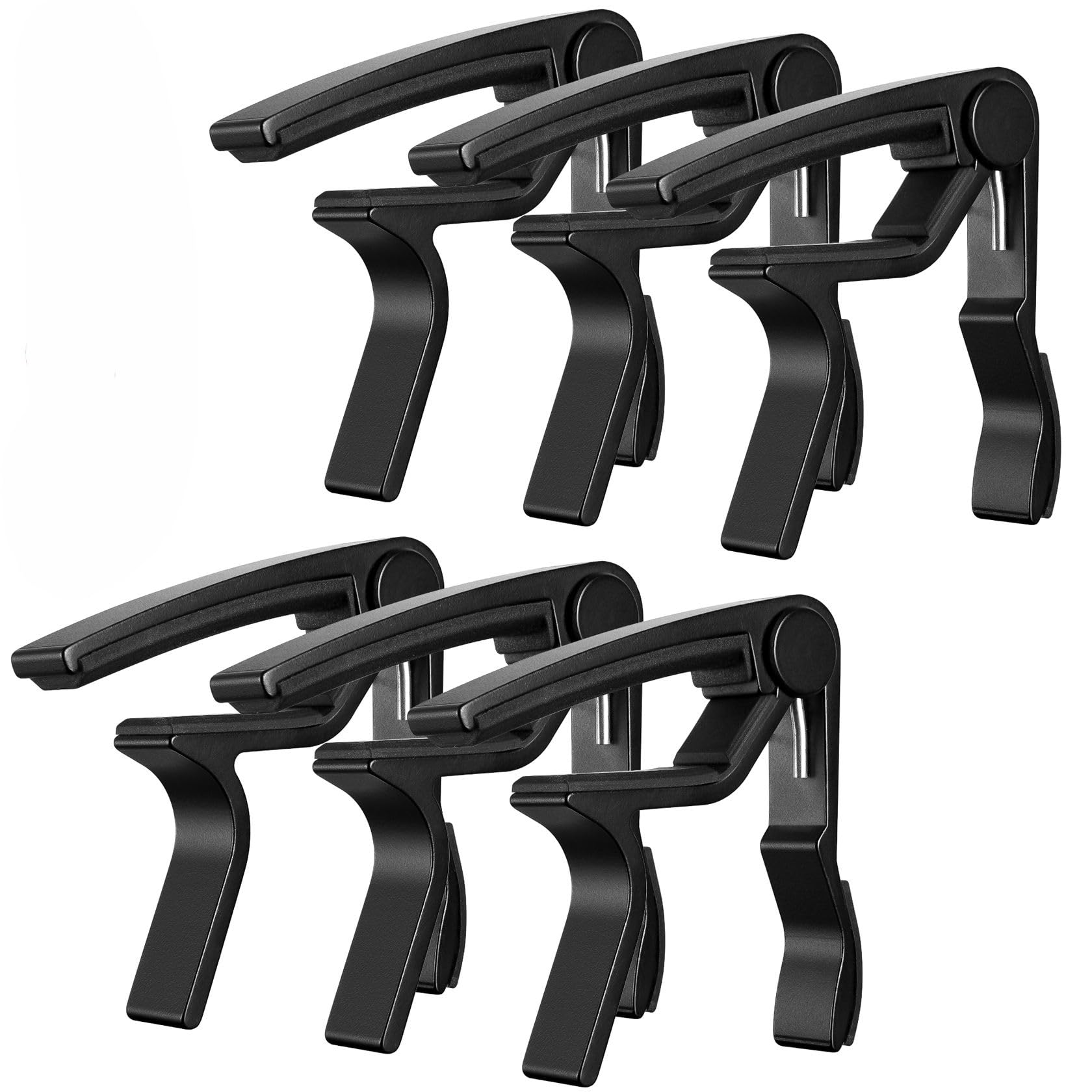 Capo 6 Pack Guitar Capo For Acoustic Electric Guitar Ukulele Bass Banjo Mandolin Capo (Classic Black  6Pcs)
