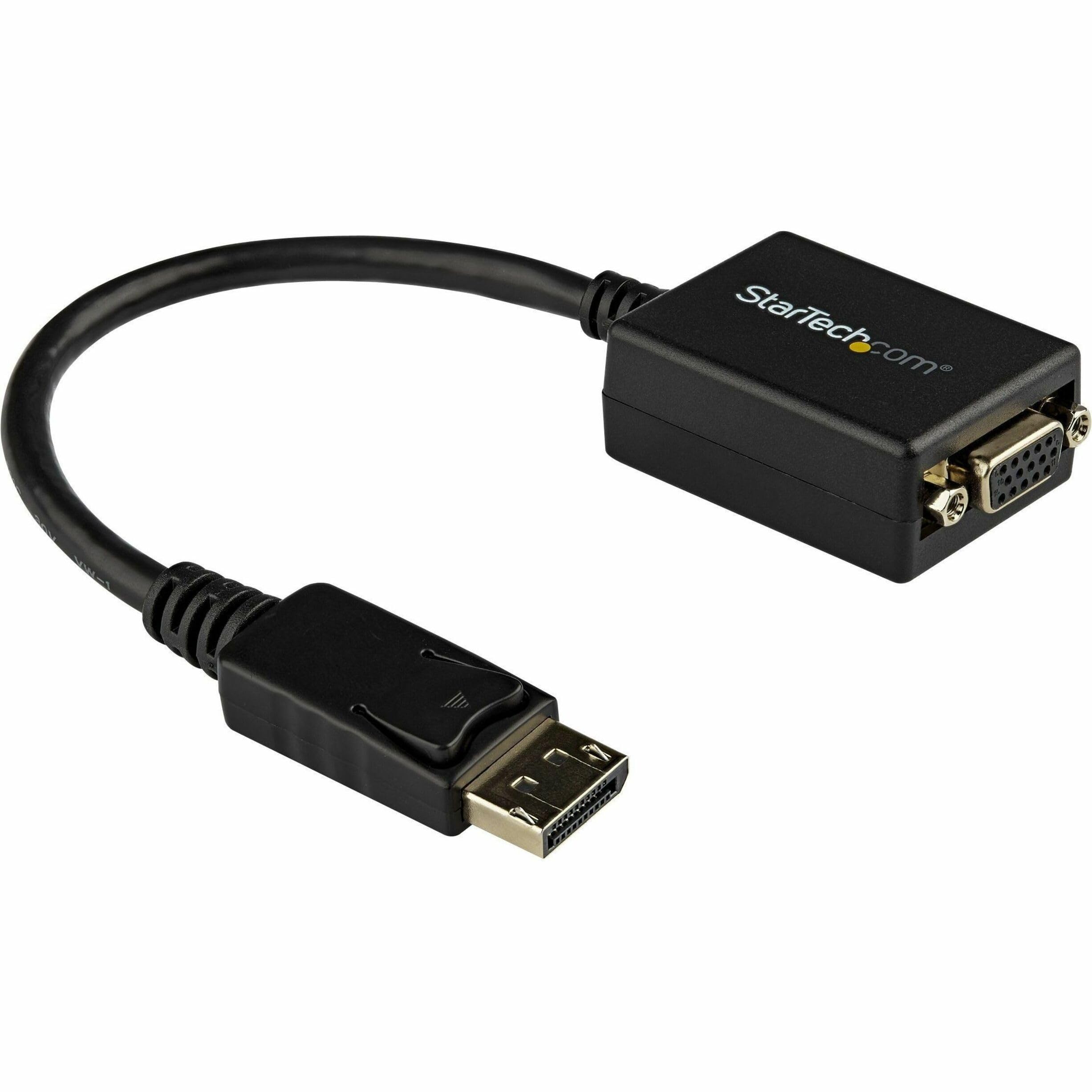 StarTech.com DisplayPort to VGA Adapter - Active DP to VGA Converter - 1080p Video - DisplayPort Certified - DP/DP++ Source to V