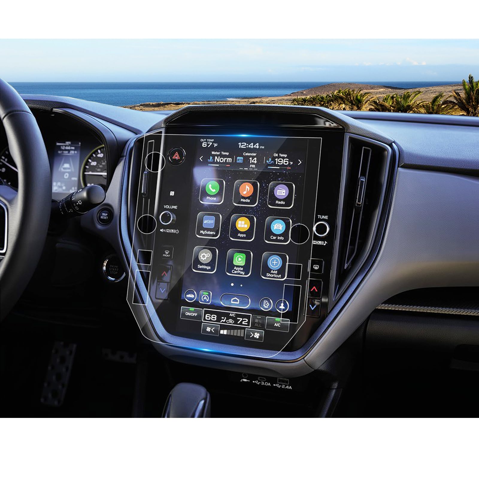 Coleya 2024 Crosstrek Screen Protector For Subaru Crosstrek (Premium/Sport/Limited/Wilderness) 11.6 Inch Touch Screen, 9H Hardne