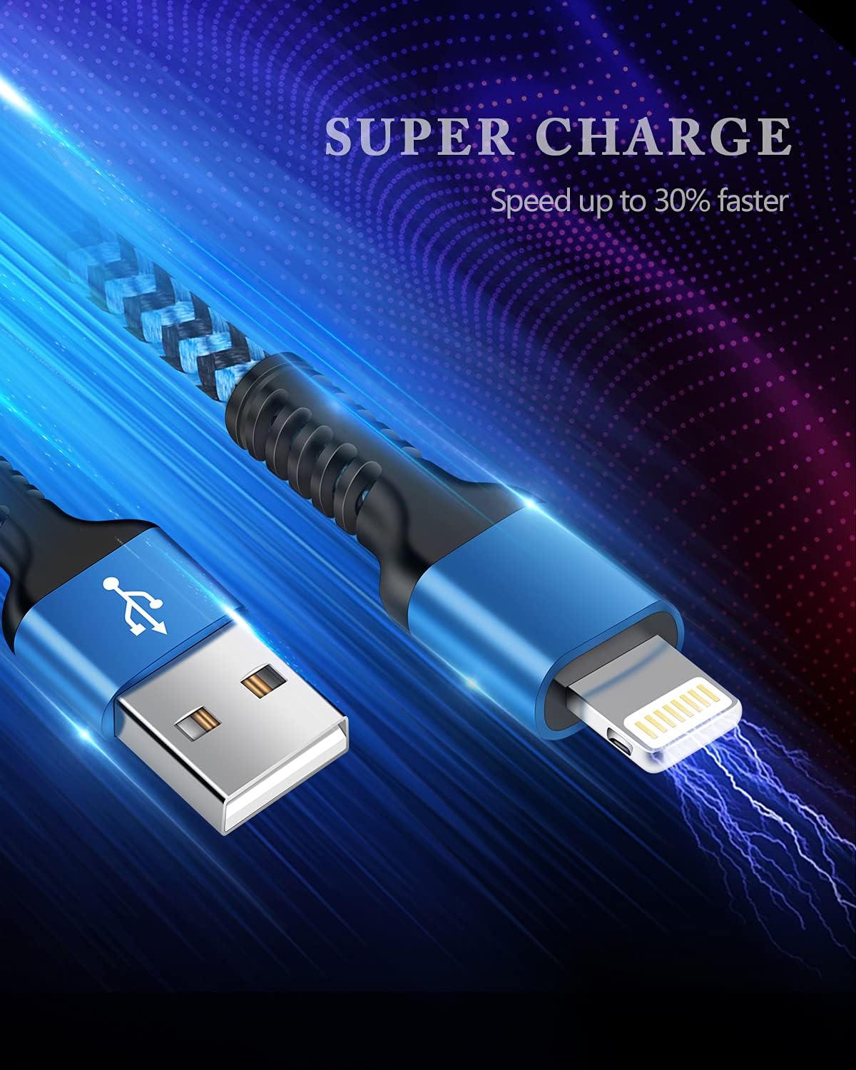 Short Iphone Charger Cord, Usb A To Lightning Cable 1Ft/2Pcs [Apple Mfi Certified] Braided Fast Charging Wire Data Line For Ipho