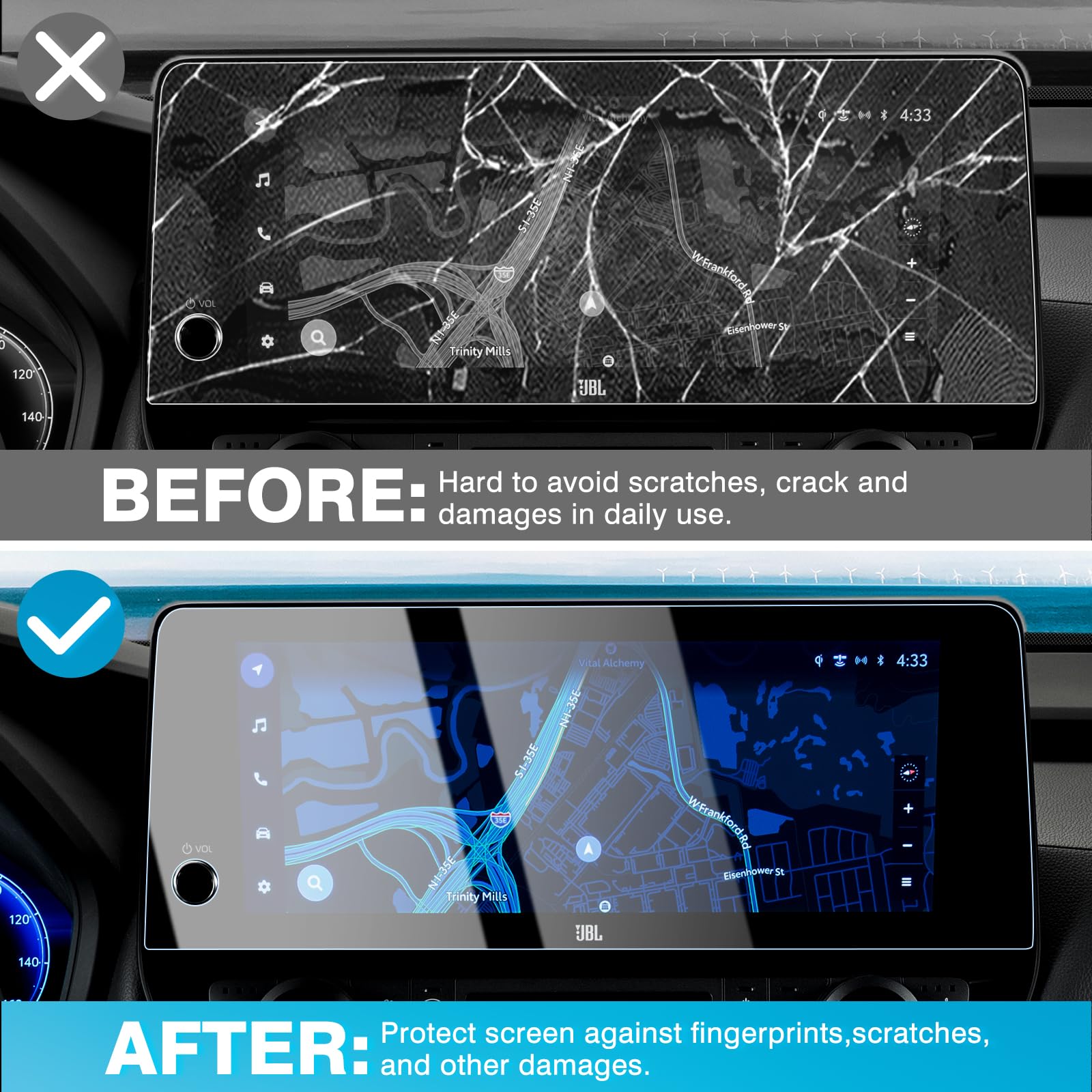 Karltys 2 Pack 2024 Grand Highlander Screen Protector For Toyota Grand Highlander Accessories Xle/Limited/Platinum 2024 2025 12.