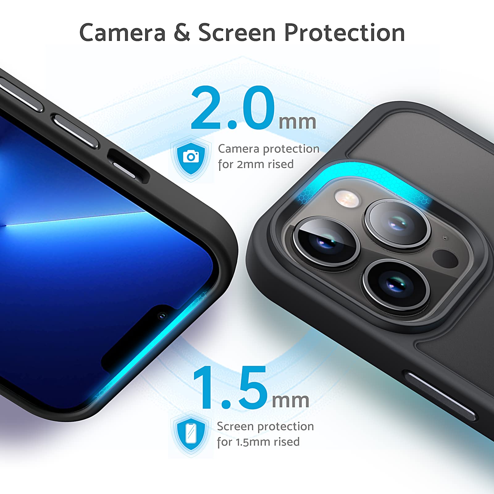 Anqrp Designed For Iphone 13 Pro Case, [Support Magsafe] Soft Silicone Slim Anti Scratch Case For Iphone 13 Pro 6.1 Inch, Black