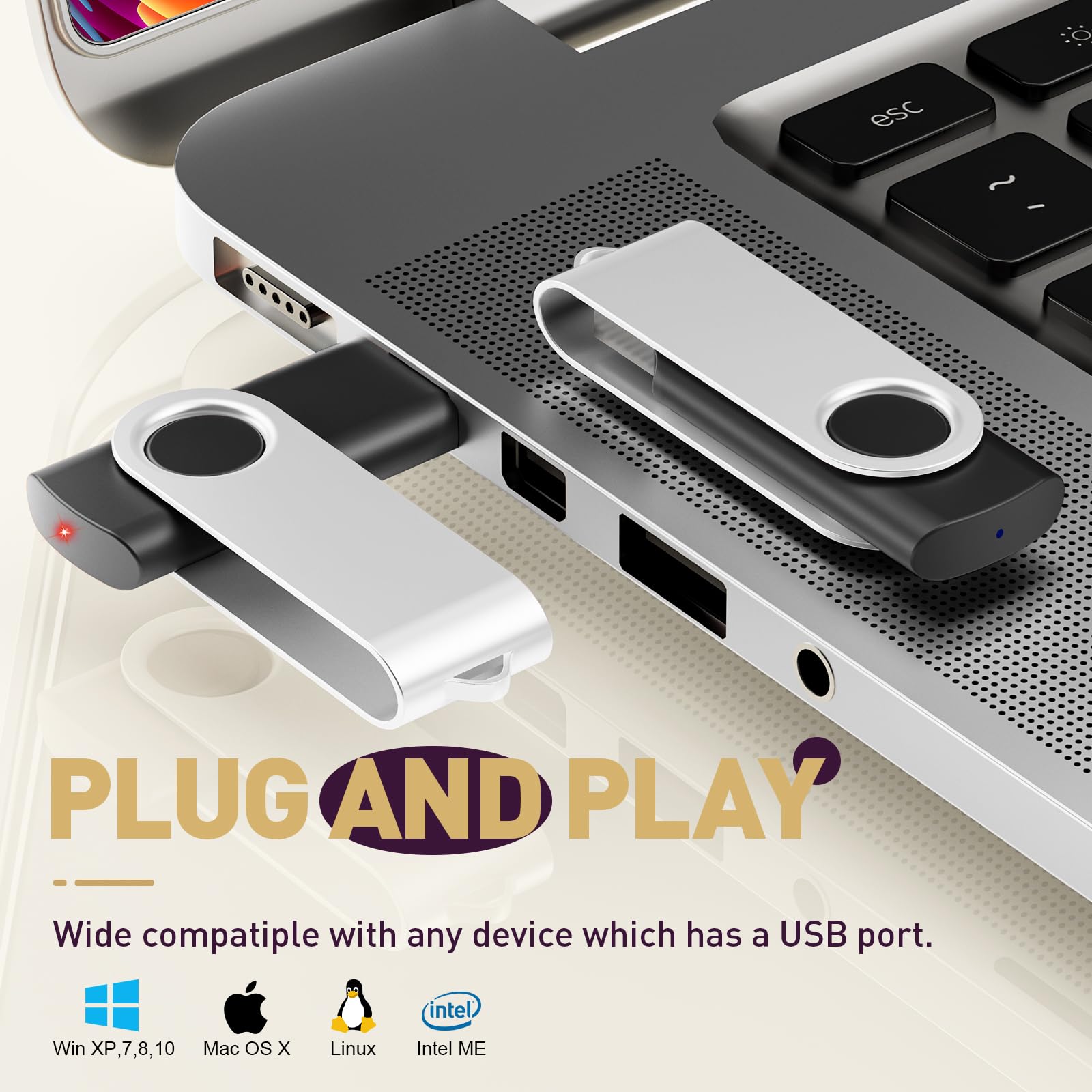 Flash Drive 1Gb Memory Stick Bulk Pack Of 10 Thumb Drives Usb 2.0, Portable Jump Drive 1 Gb Swivel Zip Drive Data Storage U Disk