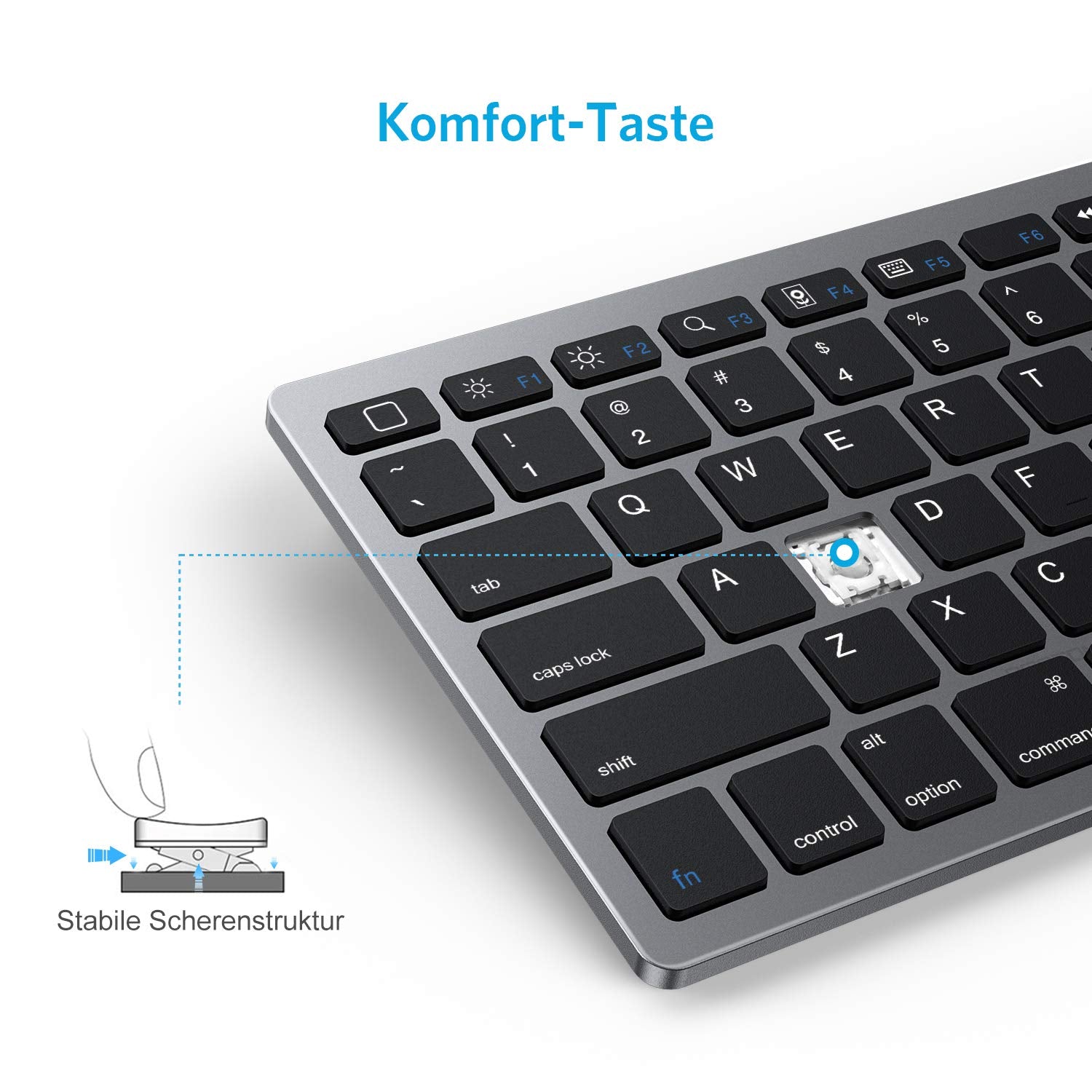 Omoton Bluetooth Keyboard For Ipad 10Th Generation, Ipad 10.2 (9Th/8Th/7Th), Ipad Pro 13/12.9/11 Inch, Ipad Air 13/11 Inch, Ipad Air 5Th/4Th Gen, Ipad Mini And More Bluetooth Enabled Devices, Grey