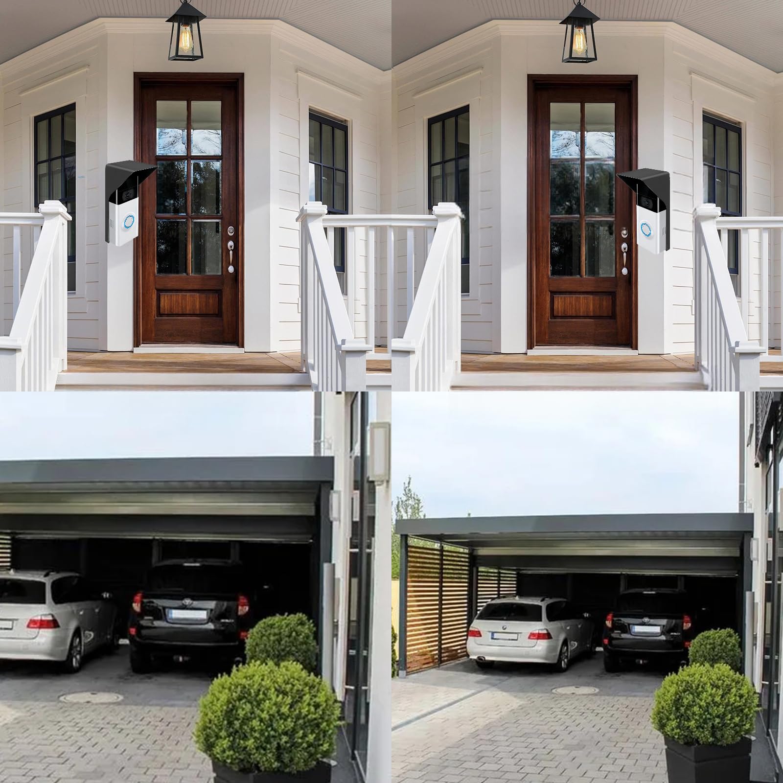 Ring Doorbell Rain Cover Bracket Kit Compatible With Video Doorbells 1/2/3/4, Replacement Video Doorbell Mounting Plate Bracket