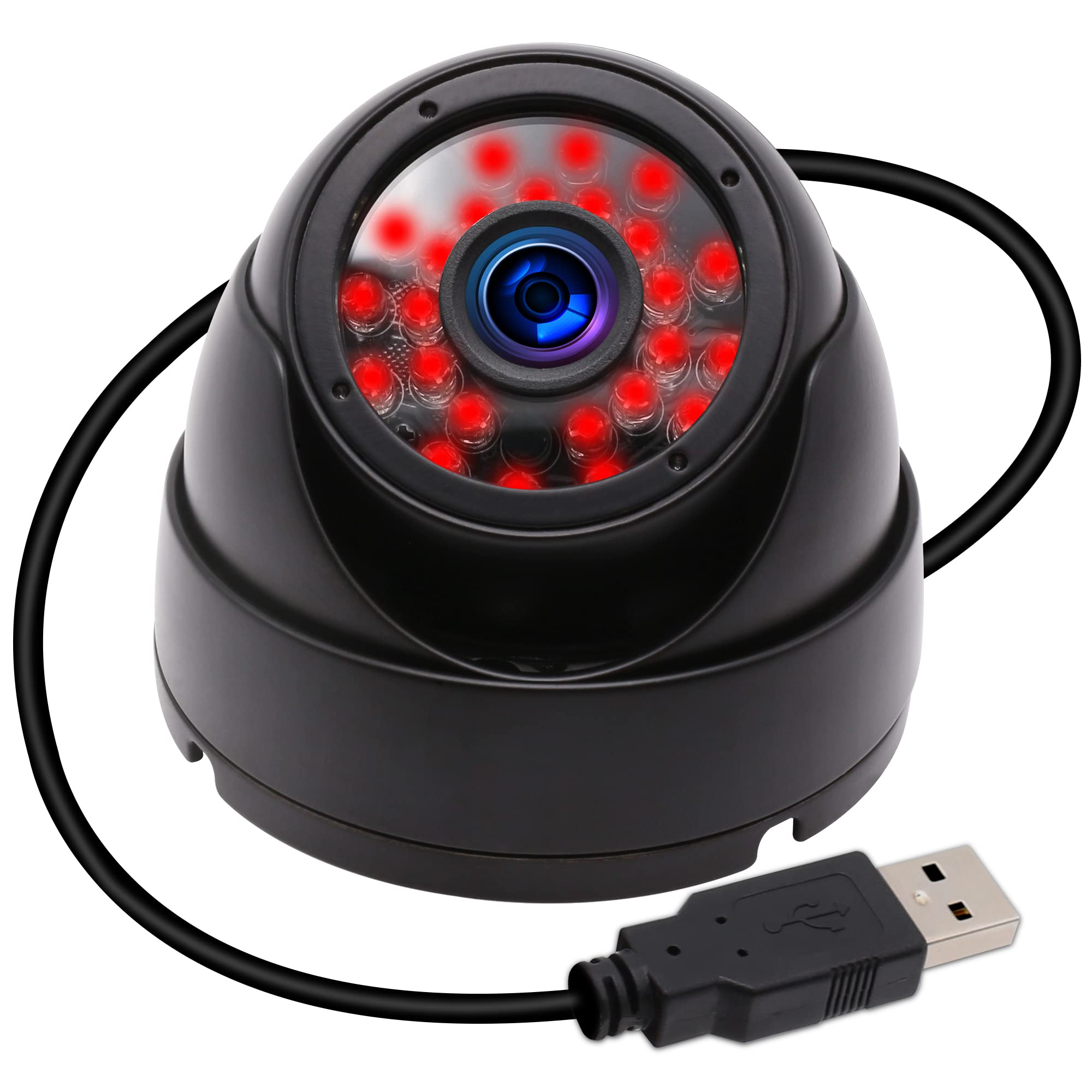 Mmlove Usb Dome Camera 720P 30Fps Waterproof Night Vision Camera With Ir Cut & Ir Led,Usb Surveillance Security Camera Plug&Play