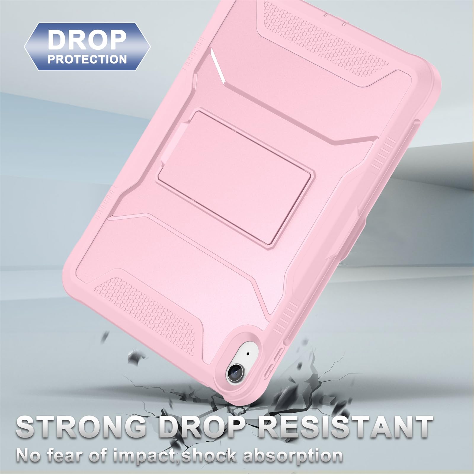 Soke Case For Ipad Air 11 Inch M2, Ipad Air 6Th/5Th/4Th Generation (2024/2022/2020), With Built In Screen Protector And Kickstan