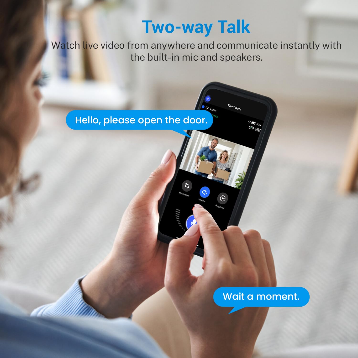 Wireless Wi-Fi Video Doorbell Camera With Ai Motion Detection, Way Audio, Night Vision, Cloud Storage, 2.4Ghz Wi-Fi Only, Batter