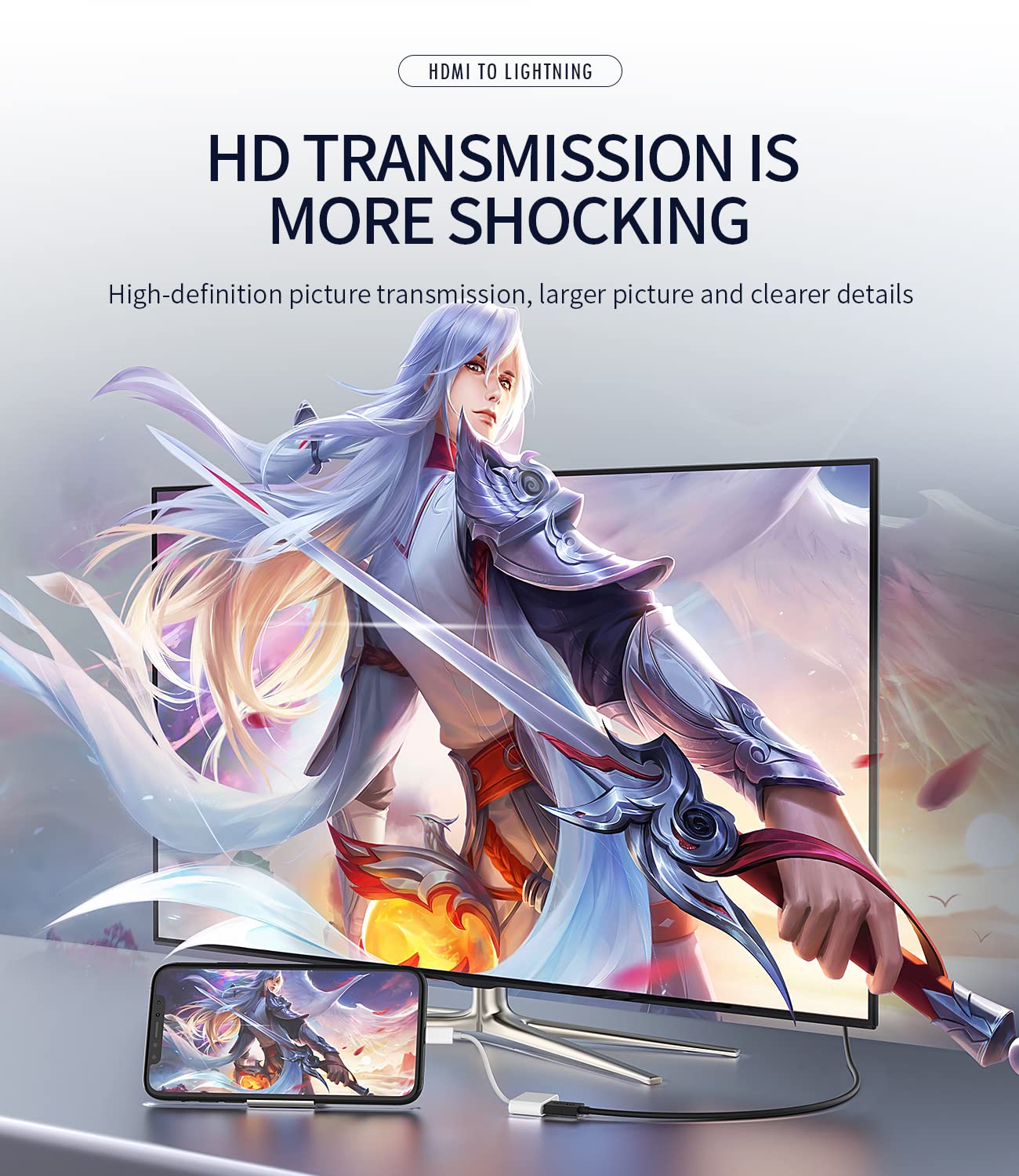 Lightning To Hdmi Adapter For Tv Compatible With Iphone 12 13 Pro Ipad Mini Charger Splitter Digital Av Female Port Converter An