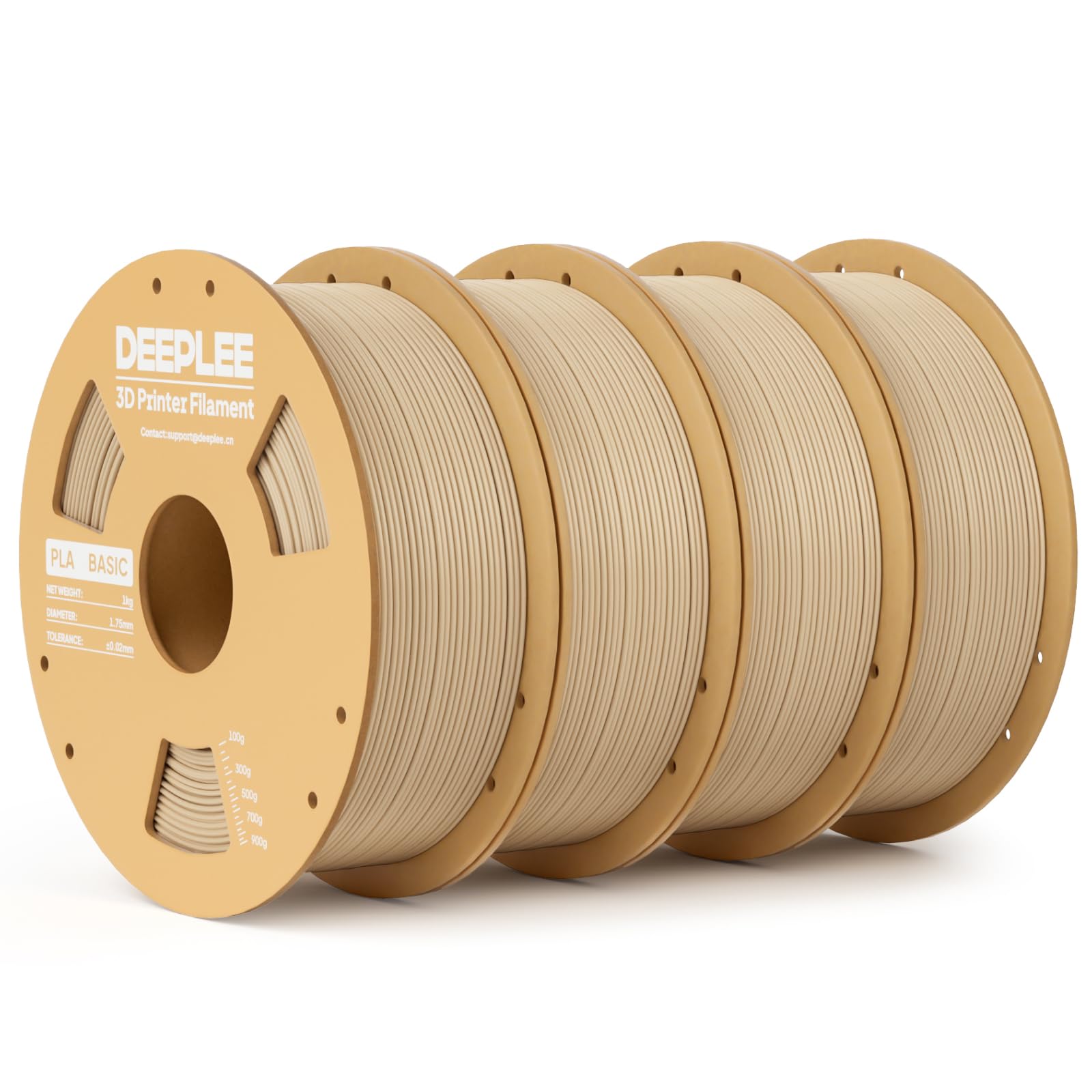 DEEPLEE Basic PLA Filament 1.75mm, 3D Printer Filament, Beige 4kg