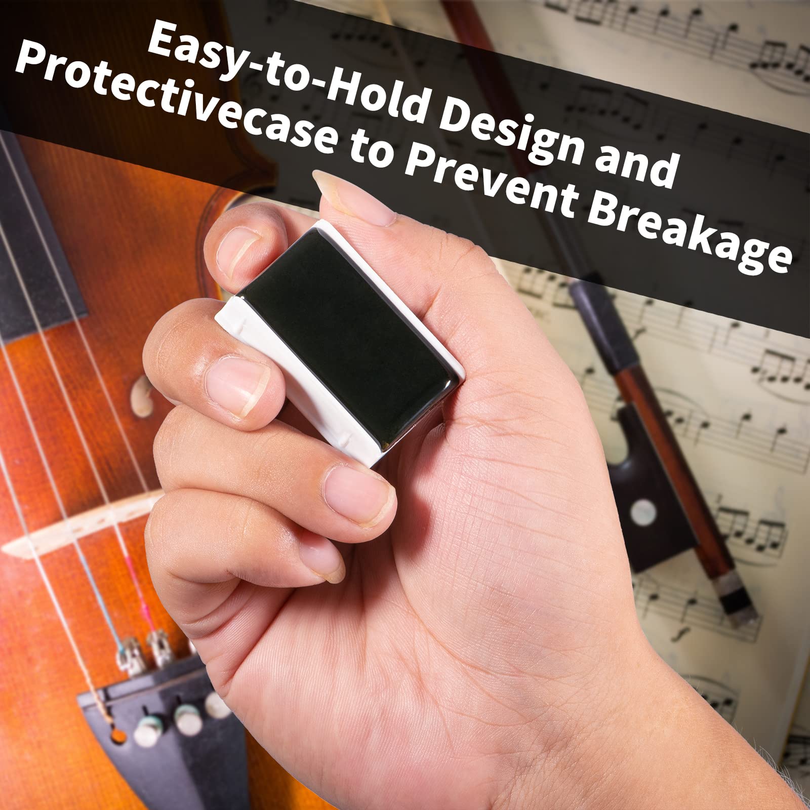 Rosin, Violin Rosin [6 Pack] Cello Viola Rosin For Violin Bow, Dark Low Dust Resin, Violin Accessories By Dulphee