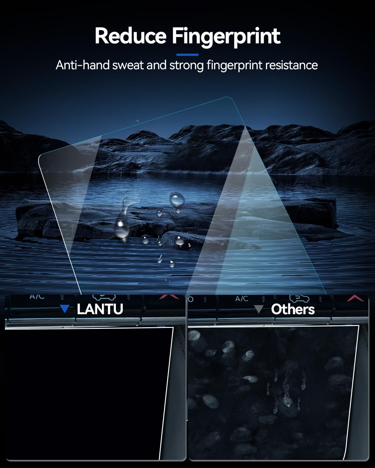 Lantu 2Pcs Car Screen Protector For 2024 2025 Ford Mustang Ecoboost/Ecoboost Premium/Gt/Gt Premium/Dark Horse/Dark Horse Premium