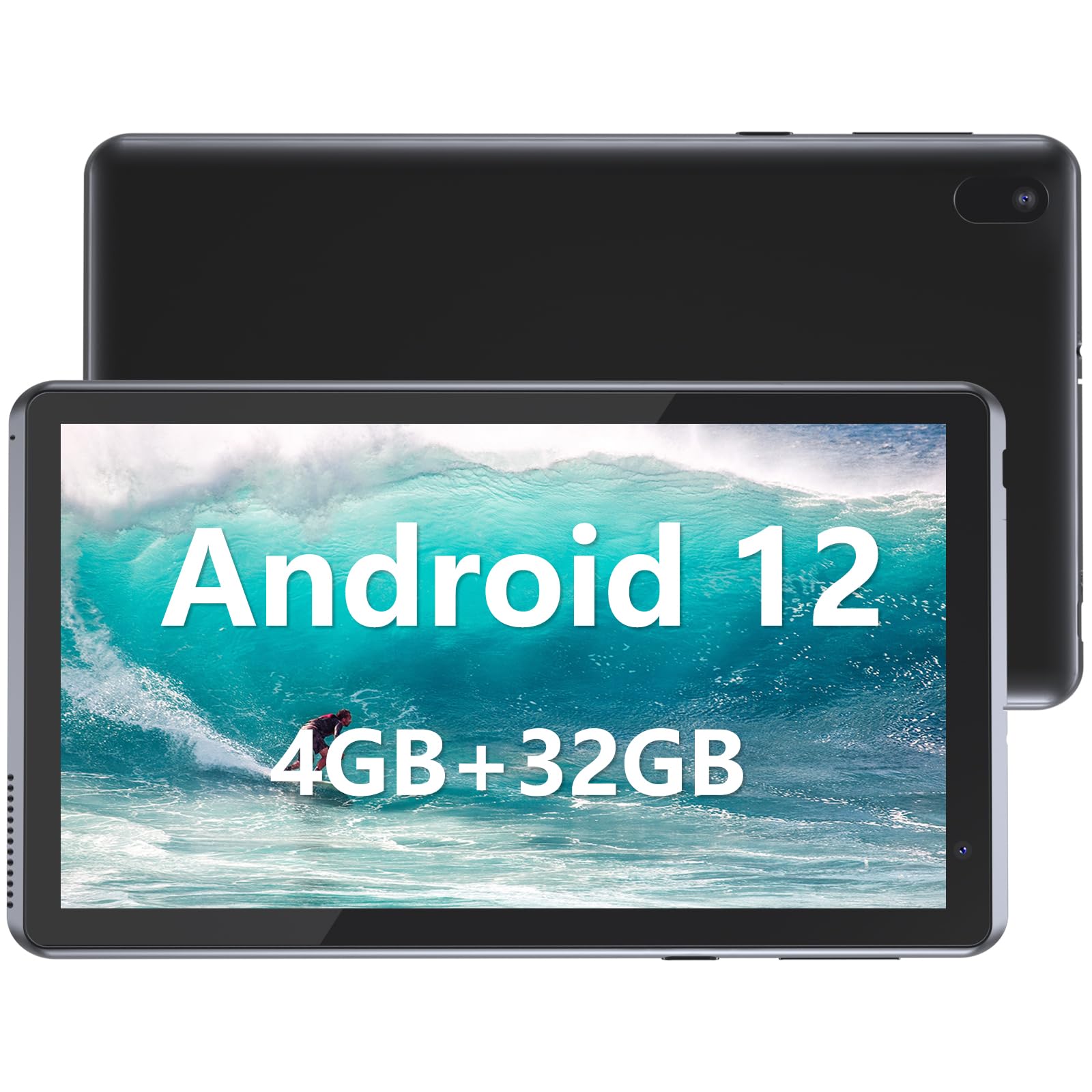 Byandby Tablet 7 Inch Android 12.0 Tablet, 4Gb+32Gb Rom (1Tb Expand), Quad Core, Wifi, Gms, Dual Camera, Educational, Games (Bla