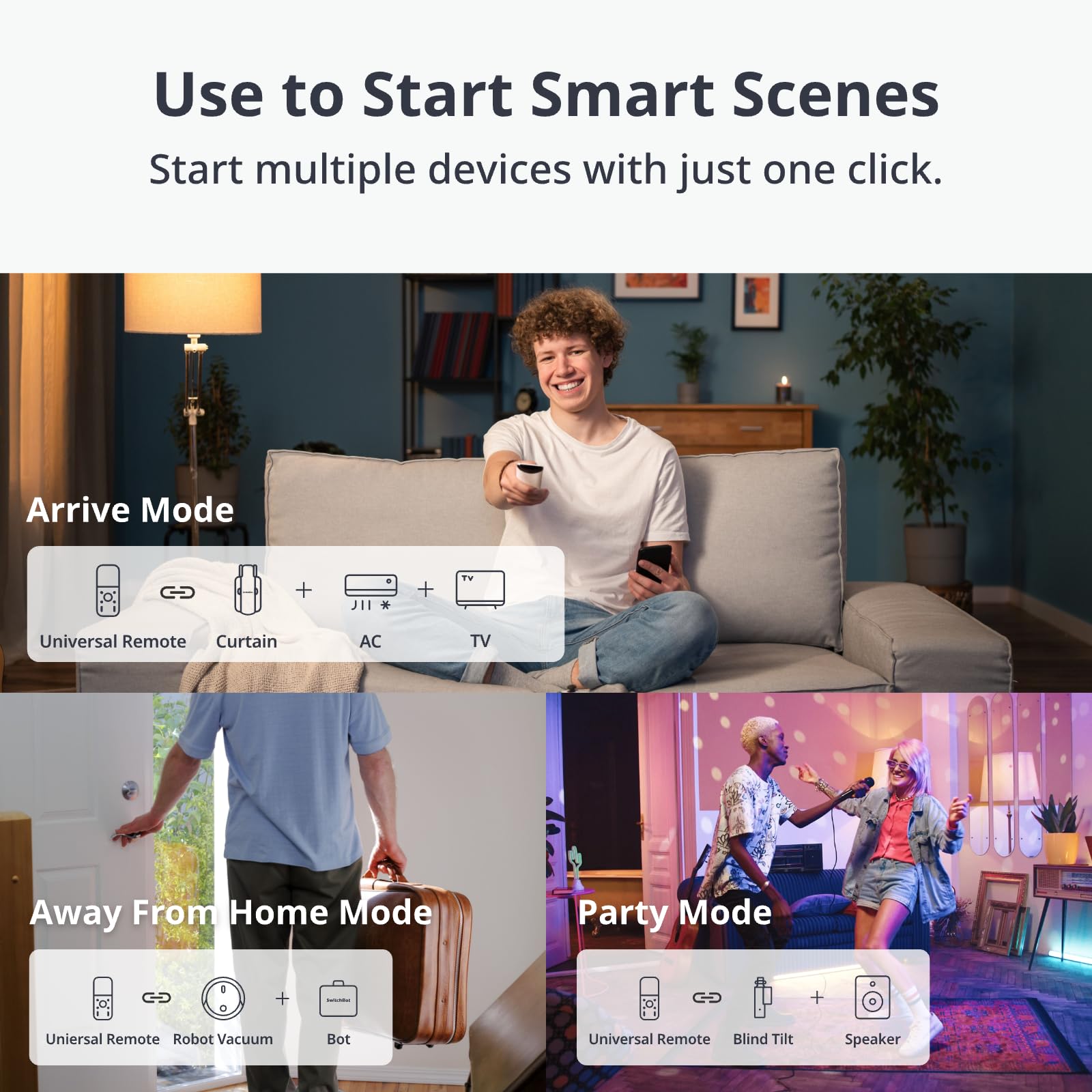 Switchbot Universal Remote Control With Hub Mini Matter Enabled, Multi Use Smart Remote With Customize App, Control 25 Ir/Blueto