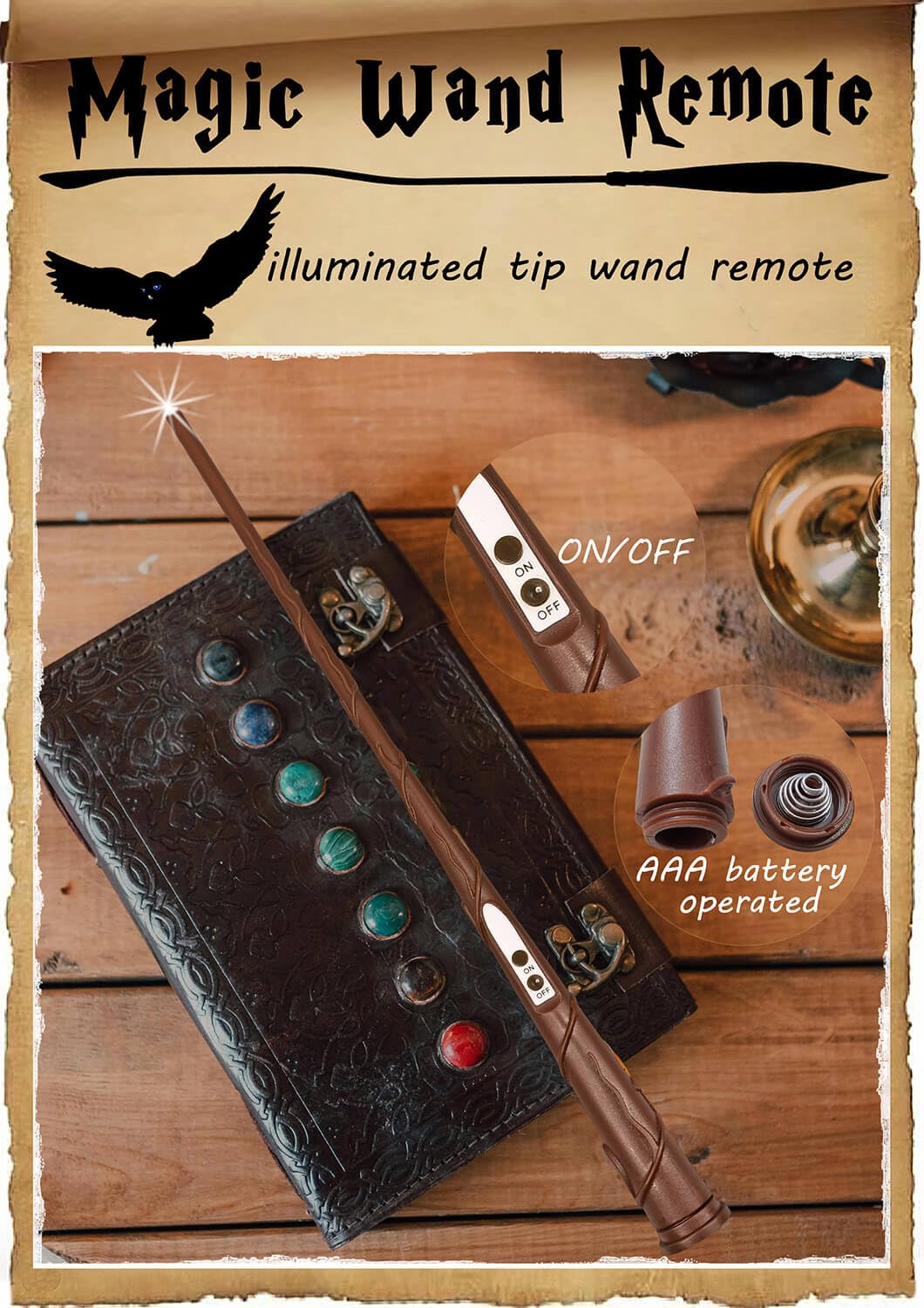 Leejec 20Pcs Flameless Taper Floating Candles With Magic Wand Remote, Flickering Warm Light, Battery Operated 6.1 '' Led Electri