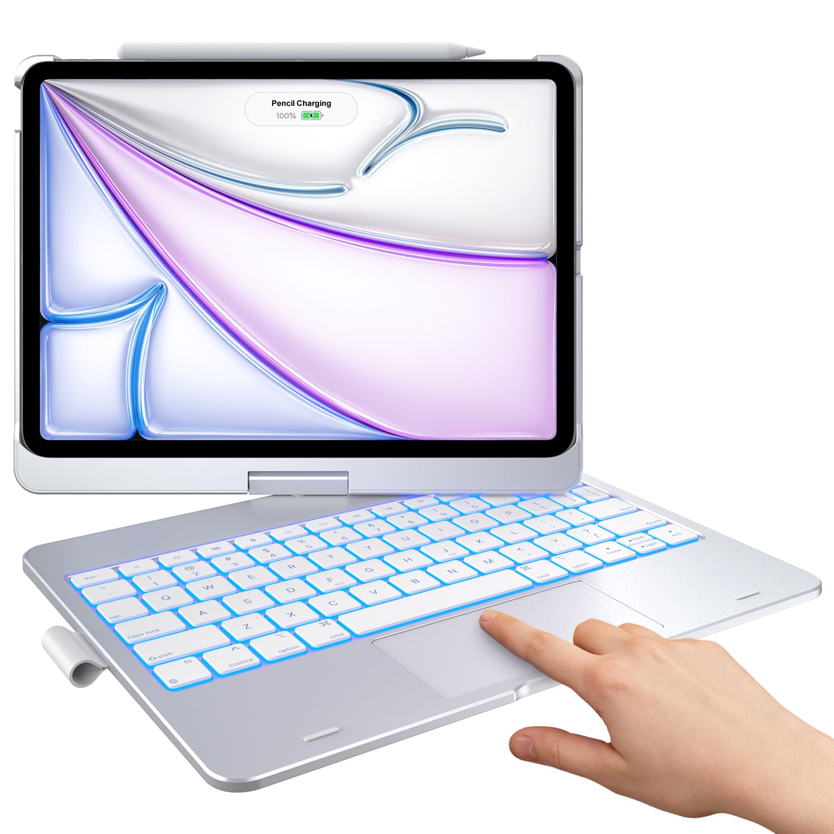 typecase Touch Keyboard Case for iPad Air 11/Pro 11 Gen 14, 360 Rotating