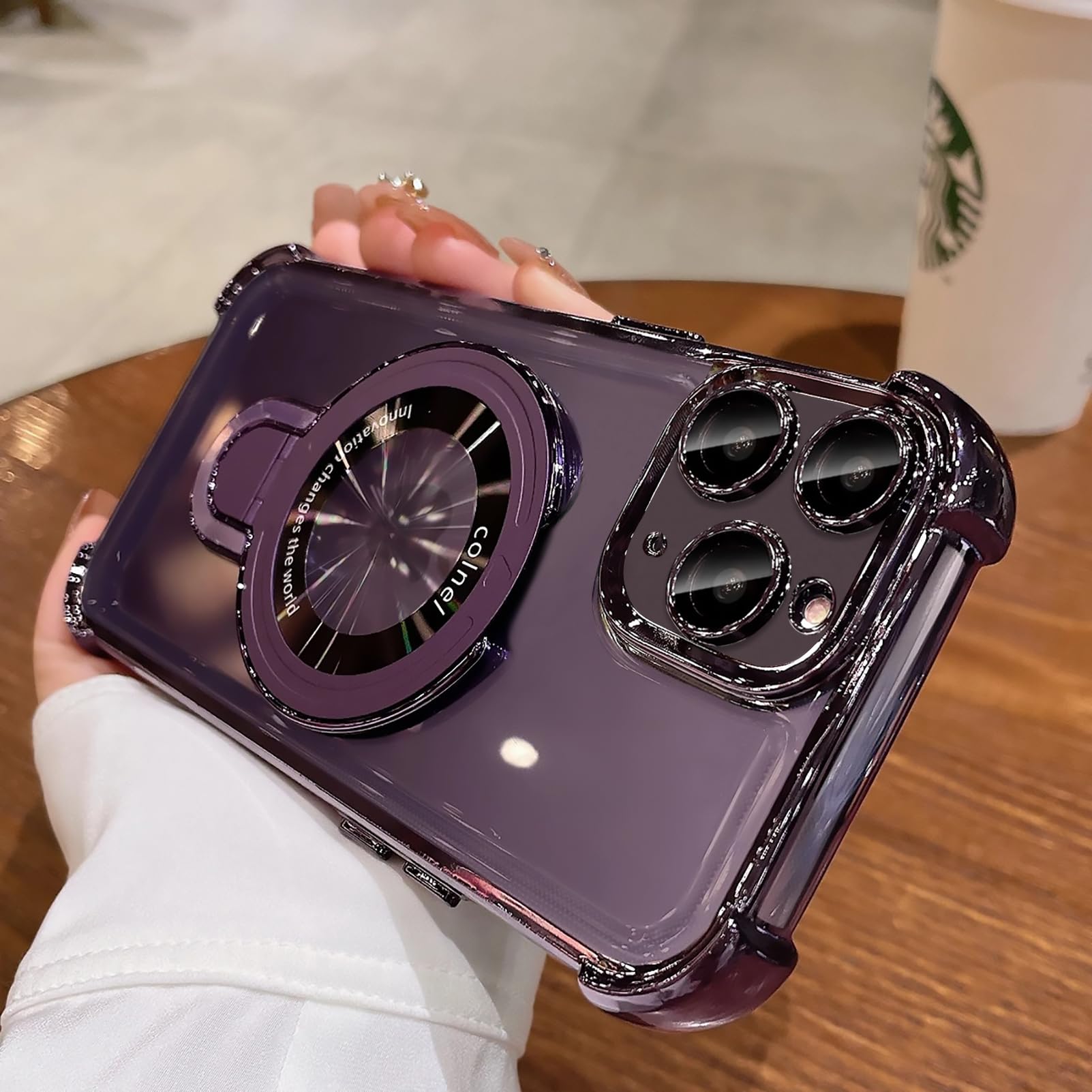 Uioeua For Iphone 11 Pro Case With Magnetic Ring Stand,[Compatible With Magsafe] Four Corners Shockproof [Military Grade Drop Pr