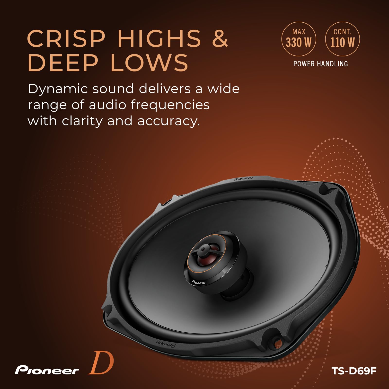 Pioneer Ts-D69F 2-Way Car Audio Speakers Full Range Clear Sound Quality Easy Installation And Enhanced Bass Response 6 X 9    Sp