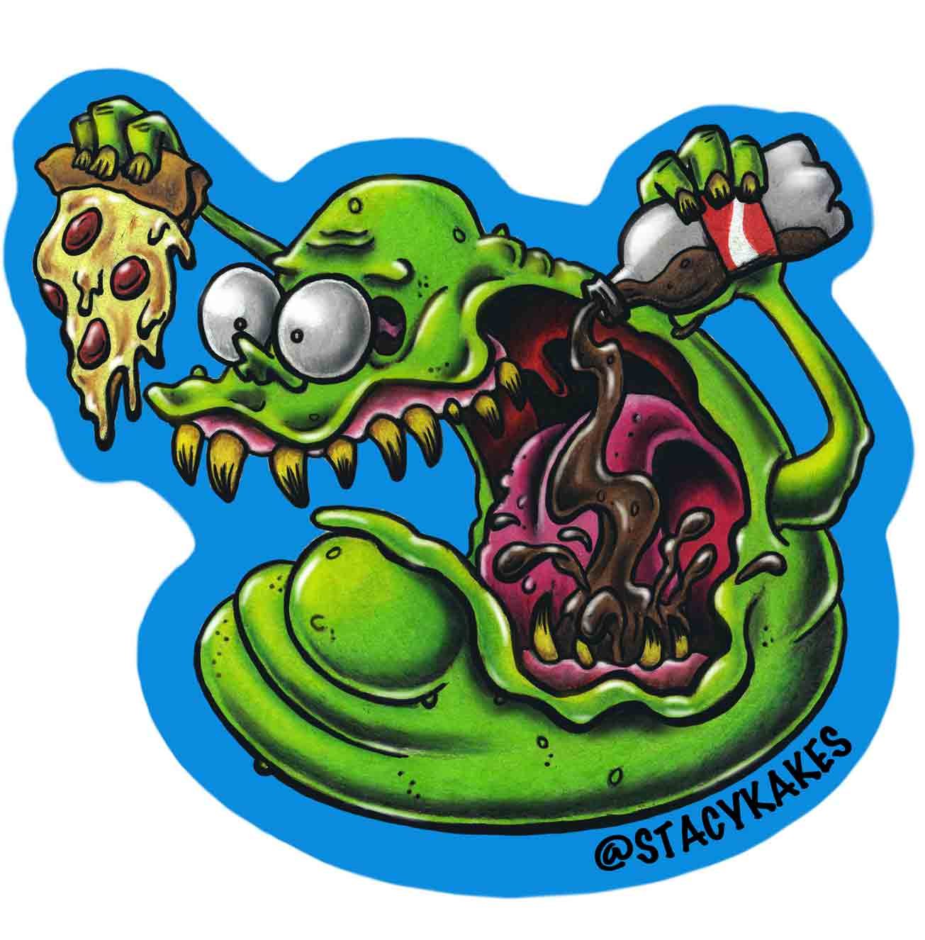 Slimer Decal  For Cars, Laptops, And More!   Use Inside Or Outside   Sicks To Any Flat Smooth Surface