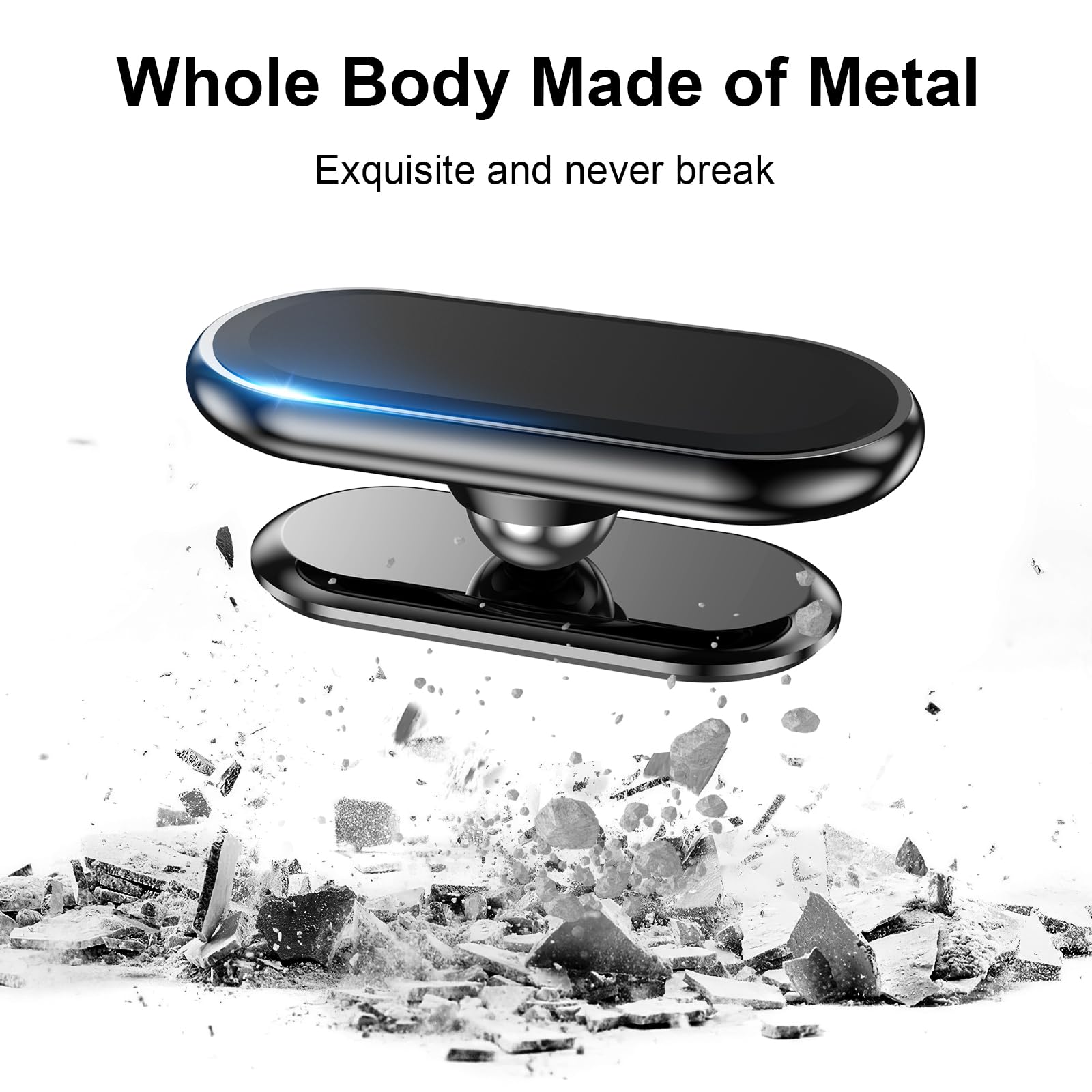 ?2-Pack?Magnetic Phone Holder For Car, [ Super Strong Magnet ] [ With 4 Metal Plate ] Cell Phone Carmount For Iphone Magnetic [