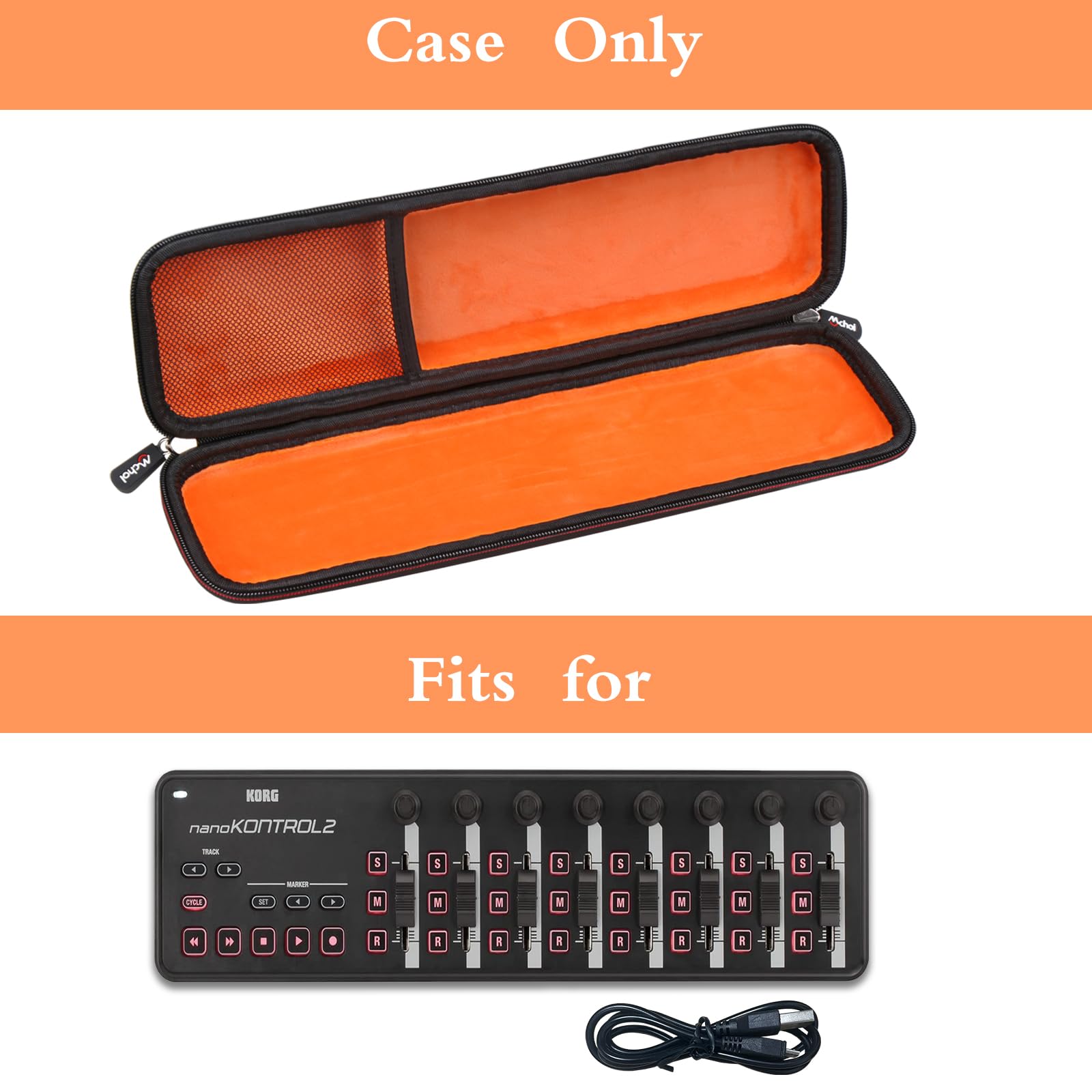 Mchoi Hard Portable Case Compatible With Korg Nanokontrol2 Slim Line Usb Control Surface(Case Only)