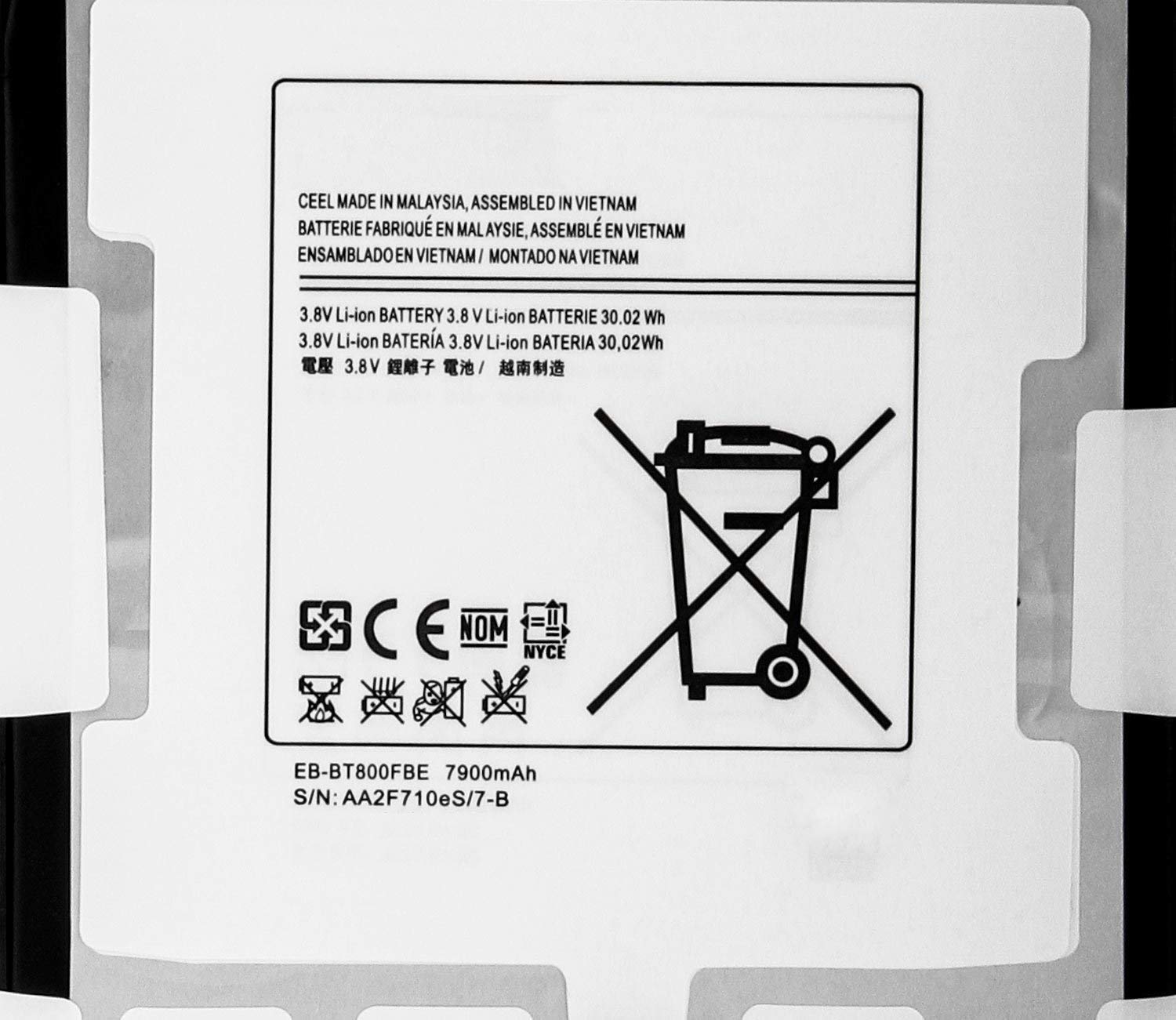 Eb Bt800Fbu Eb Bt800Fbc Tablet Battery Replacement For Samsung Galaxy Tab S 10.5 Sm T800 Sm T801 Sm T805 Sm T805C Sm T805W T805Y
