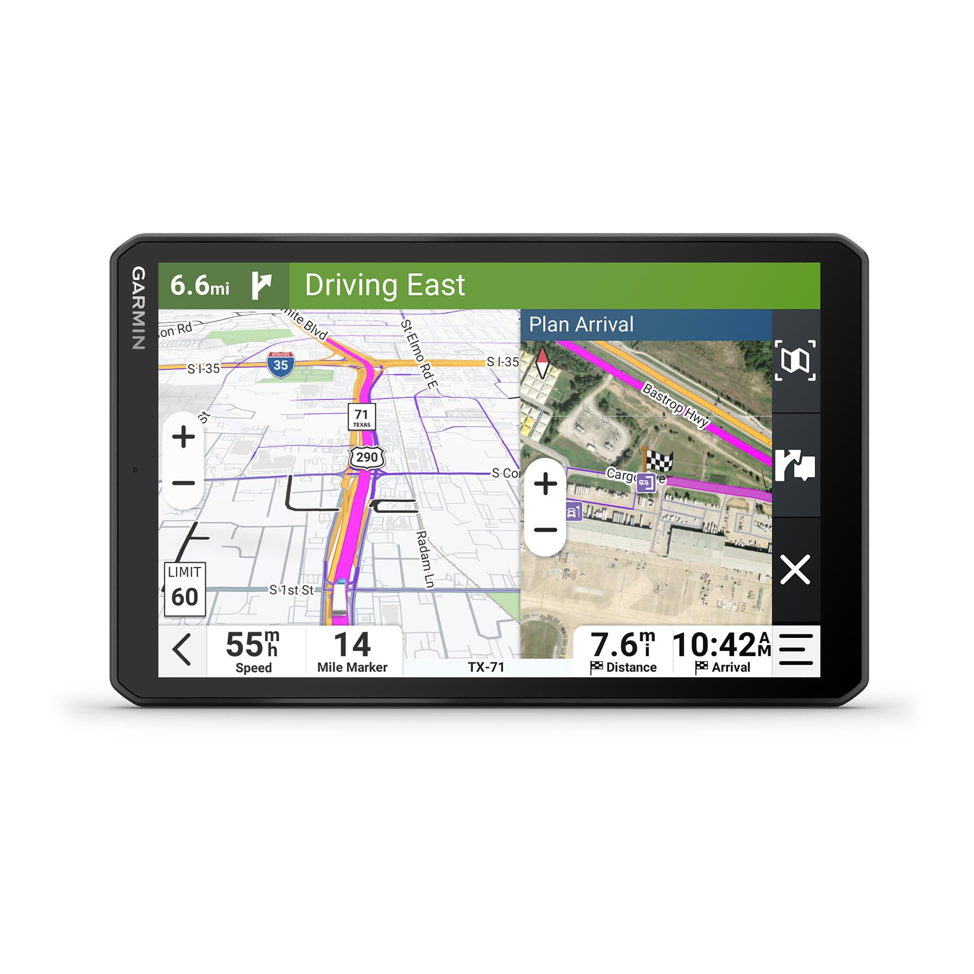 Garmin dezl OTR820, Large High-Res 8    GPS Truck Navigator, Custom Truck Routing, Satellite Imagery, Wind Speed, Community-Shar