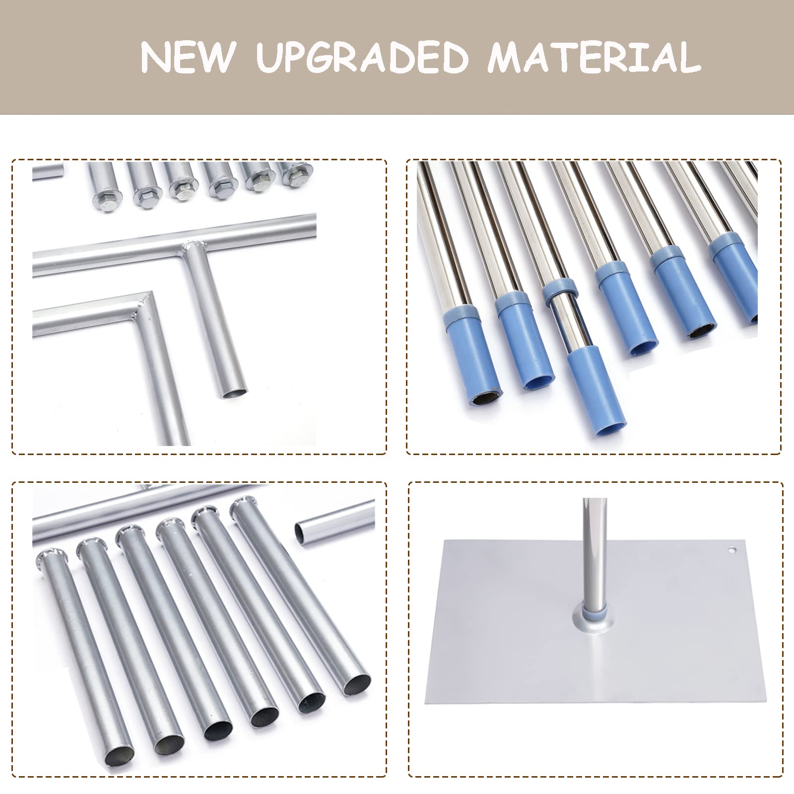 Wupyi Professional Backdrop Stand Pipe Kit,10'X50' Heavy Duty Background Support System Curtain Frame Telescopic With Steel Base