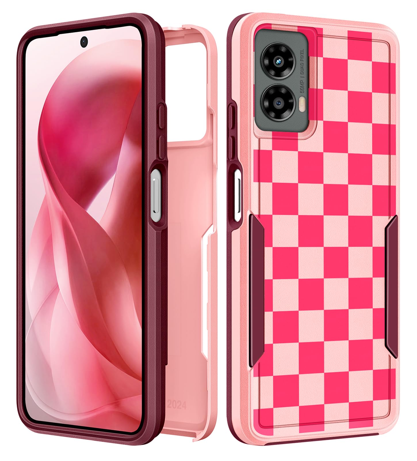Plakill for Moto G 5G 2024 Case Women - Cute Girls Phone Cover Girly Kawaii Aesthetic Unique Design Fashion Heavy Duty Protectiv
