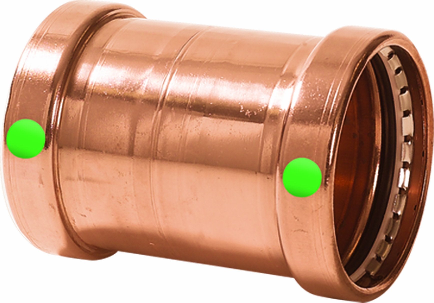 Viega 20743 Propress Zero Lead Copper Xl-C Coupling Without Stop 2-1/2-Inch P X P, 1-Pack,WBHDWB008J306FY