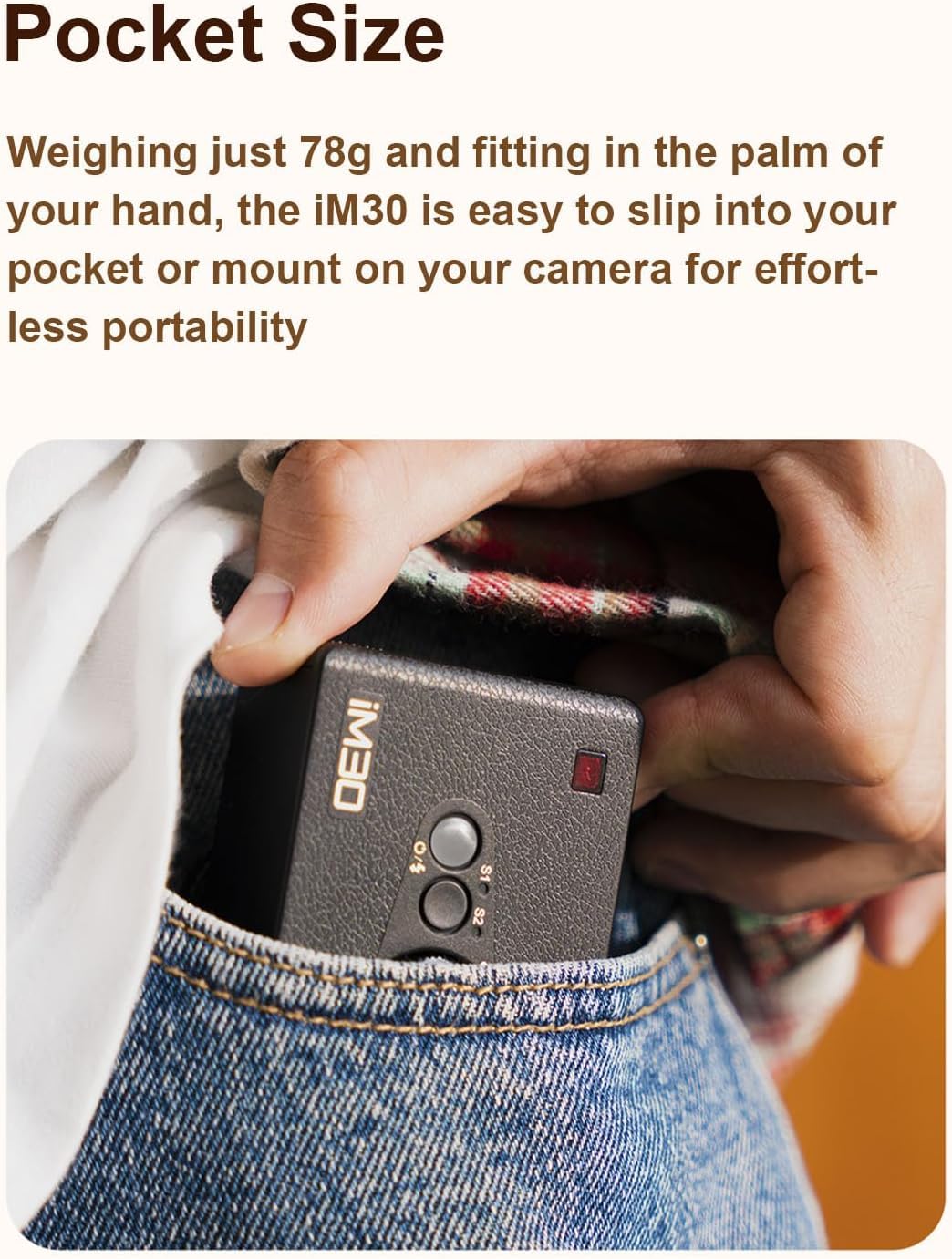 Godox Flash Godox Im30 Mini Flash - Camera Flash Gn 15, 7 Power Levels, Im 30 Mini Manual Flash For Canon/Sony Zv1/Sony Zve10 /R