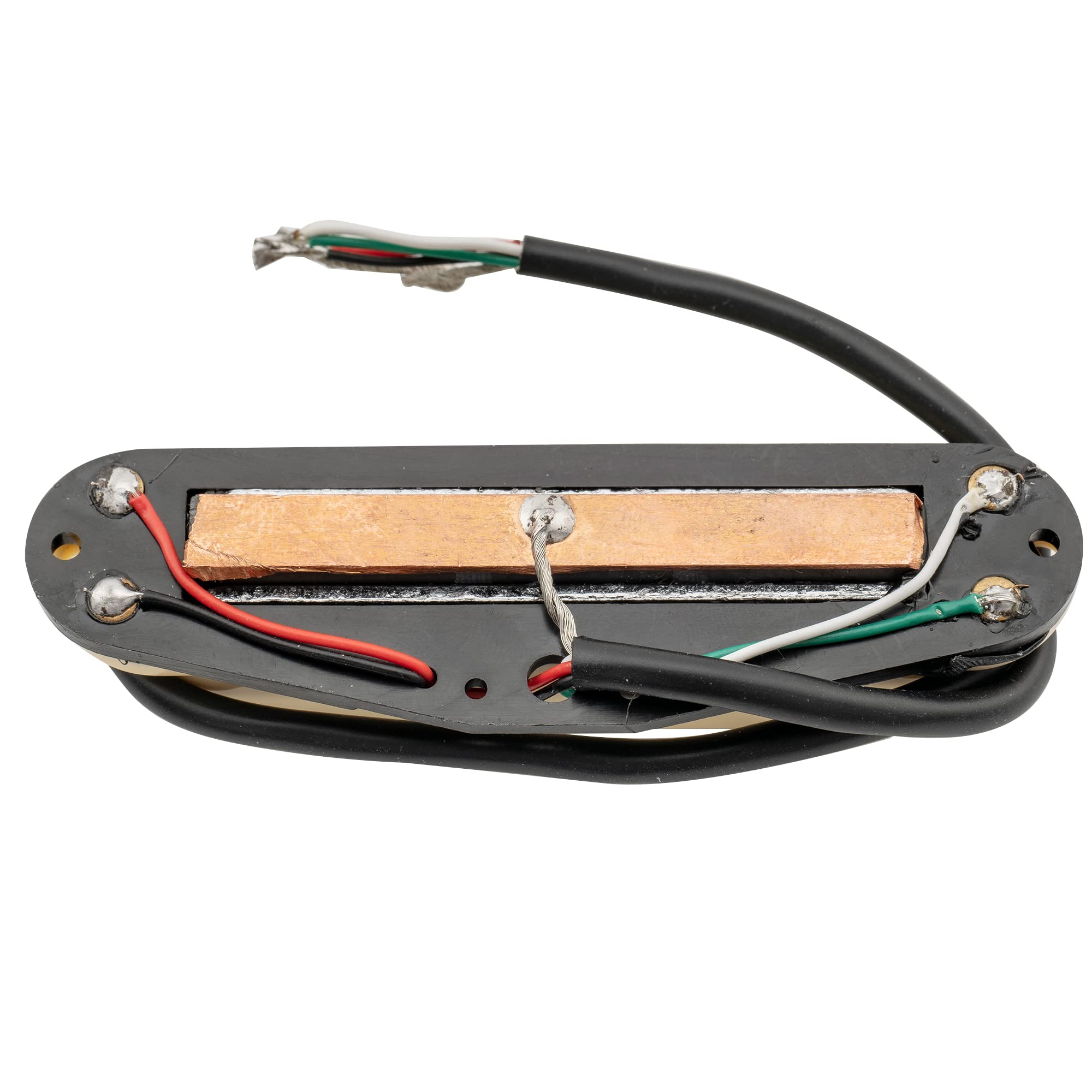 Musiclily Dual Hot Rail High Output Guitar Single Coil Size Humbucker Pickup For Fender Squier Strat, Cream