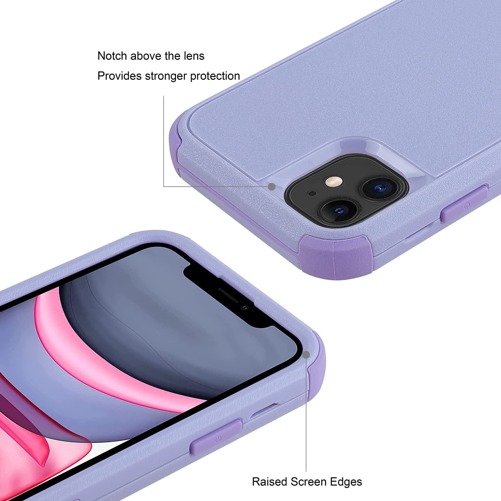 Joylifeboard For Iphone 11 Case, 3 In 1 Heavy Duty Protection Phone Case, [Shockproof] [Dropproof] Full Body Military Protective