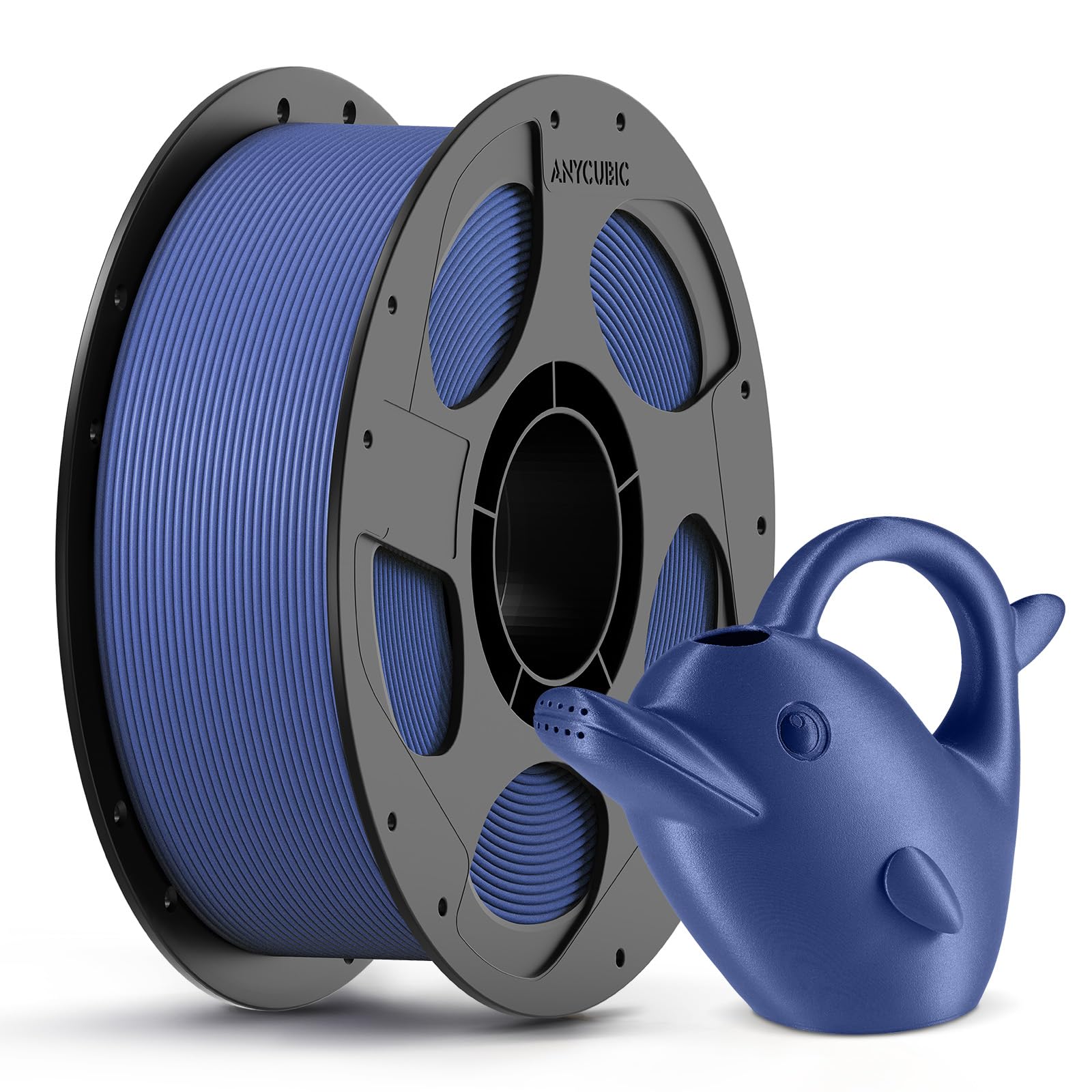 ANYCUBIC Carbon Fiber PLA Filament 1.75mm, PLA-CF Enhanced Rigidity 3D Printer Filament, Matte Texture, 1KG Reusable Spool, Cowb