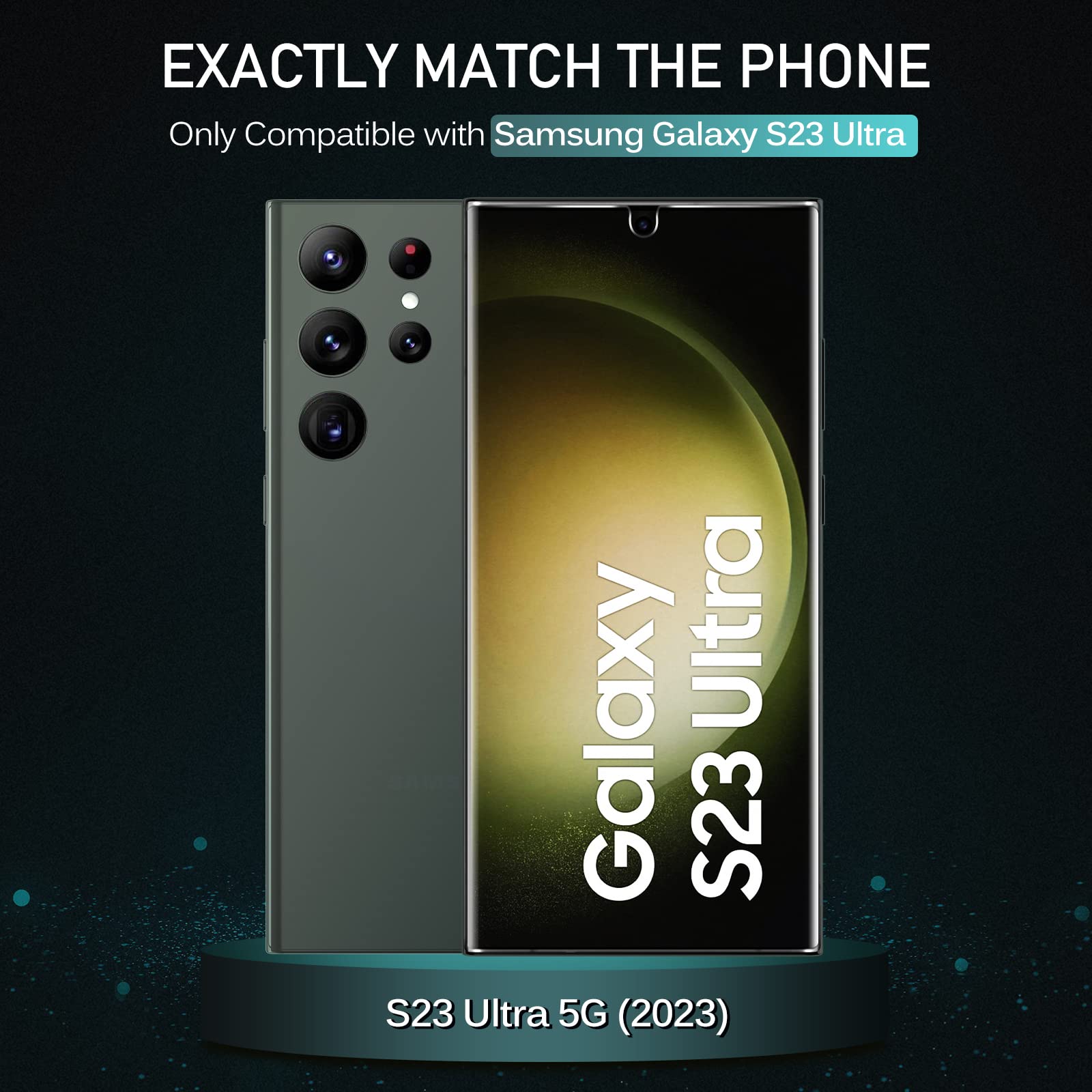 Ivoler [2+1Pack Screen Protector For Samsung Galaxy S23 Ultra 6.8'' 5G [2 Pack] With [1 Pack] Camera Lens Protector Tpu Screen P