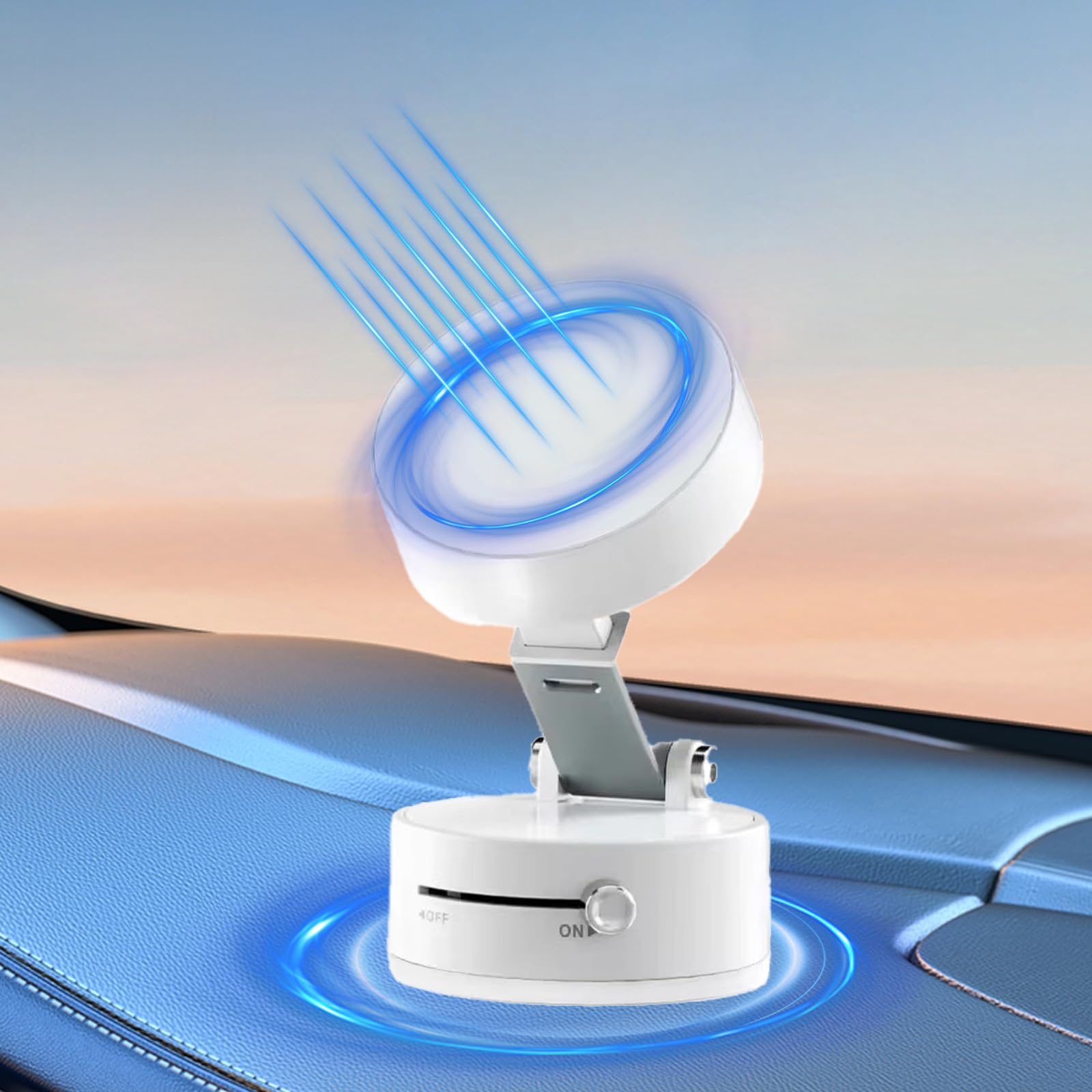 Uceento Magnetic Phone Holder, Suction Cup Phone Mount, Foldable Strong Magnetic Cell Phone Holder For Car/Gym/Mirror/Smooth Sur