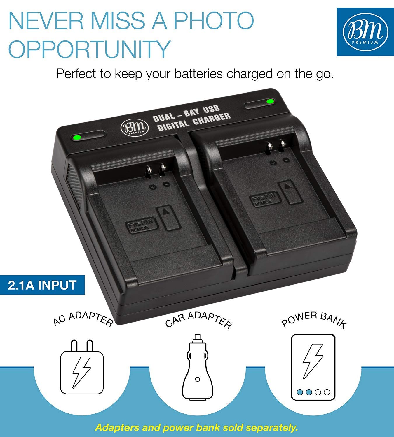 BM 2 Pack of DMW BCM13E Batteries and Dual Battery Charger for Panasonic Lumix DC TS7,DMC FT5A, LZ40, TS5, TS6, TZ37, TZ40, TZ41, TZ55, TZ60, ZS27, ZS30, DMC ZS35, DMC ZS40, DMC ZS45, DMC ZS50 Camera