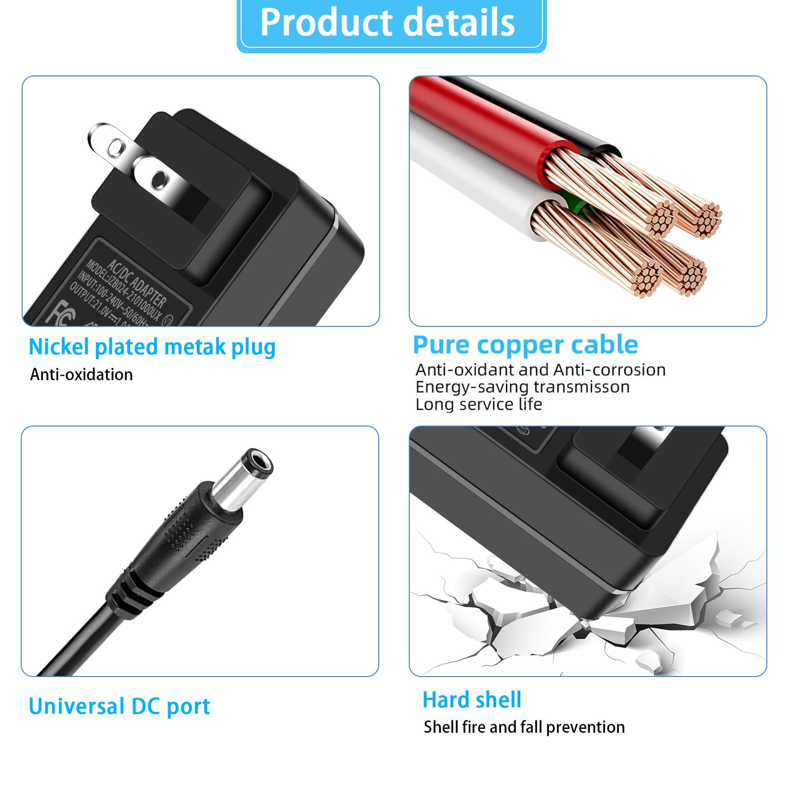 21V Lithium Battery Charger, Power Tool Charger Fit For 18V 20V 21V Saker Mini Chainsaw, Electric Wrenches, Hand Electric Drills