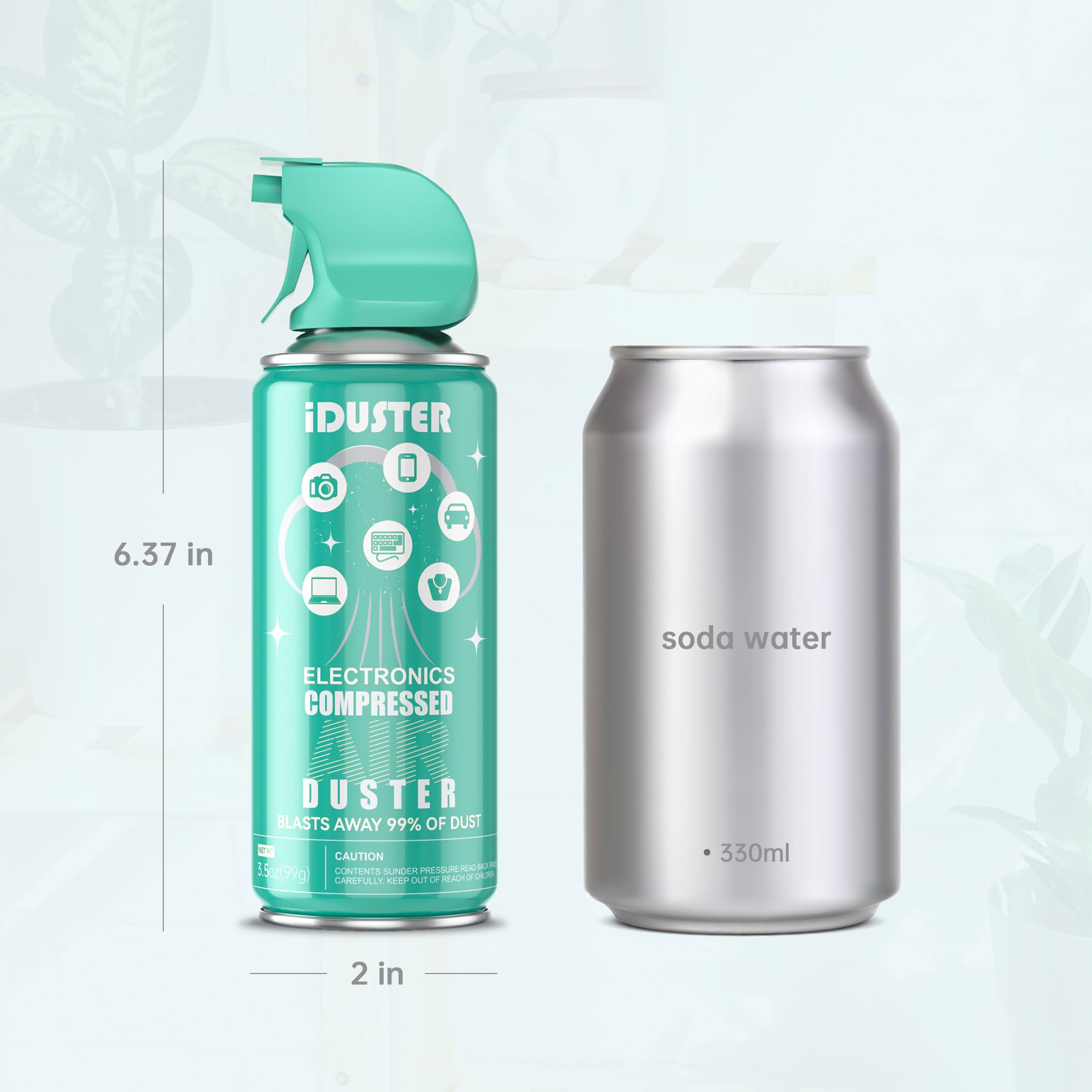 Iduster Compressed Air Duster Can   Canned Air Duster For Computers, Keyboard Cleaner Air Spray, 2 Cans, 3.5Oz