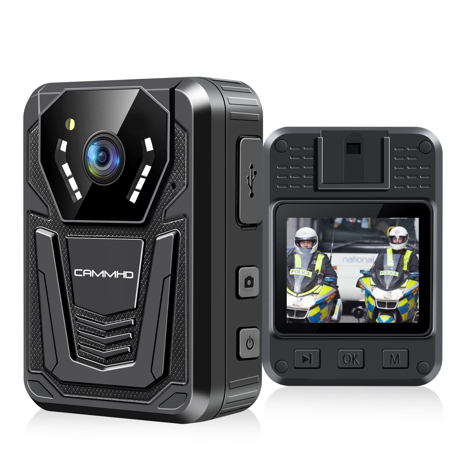 Cammhd F6 256Gb 4K Body Camera, Work 12 14Hrs And Ultra Night Vision, Waterproof Body Cameras With Audio And Video Recording H.2