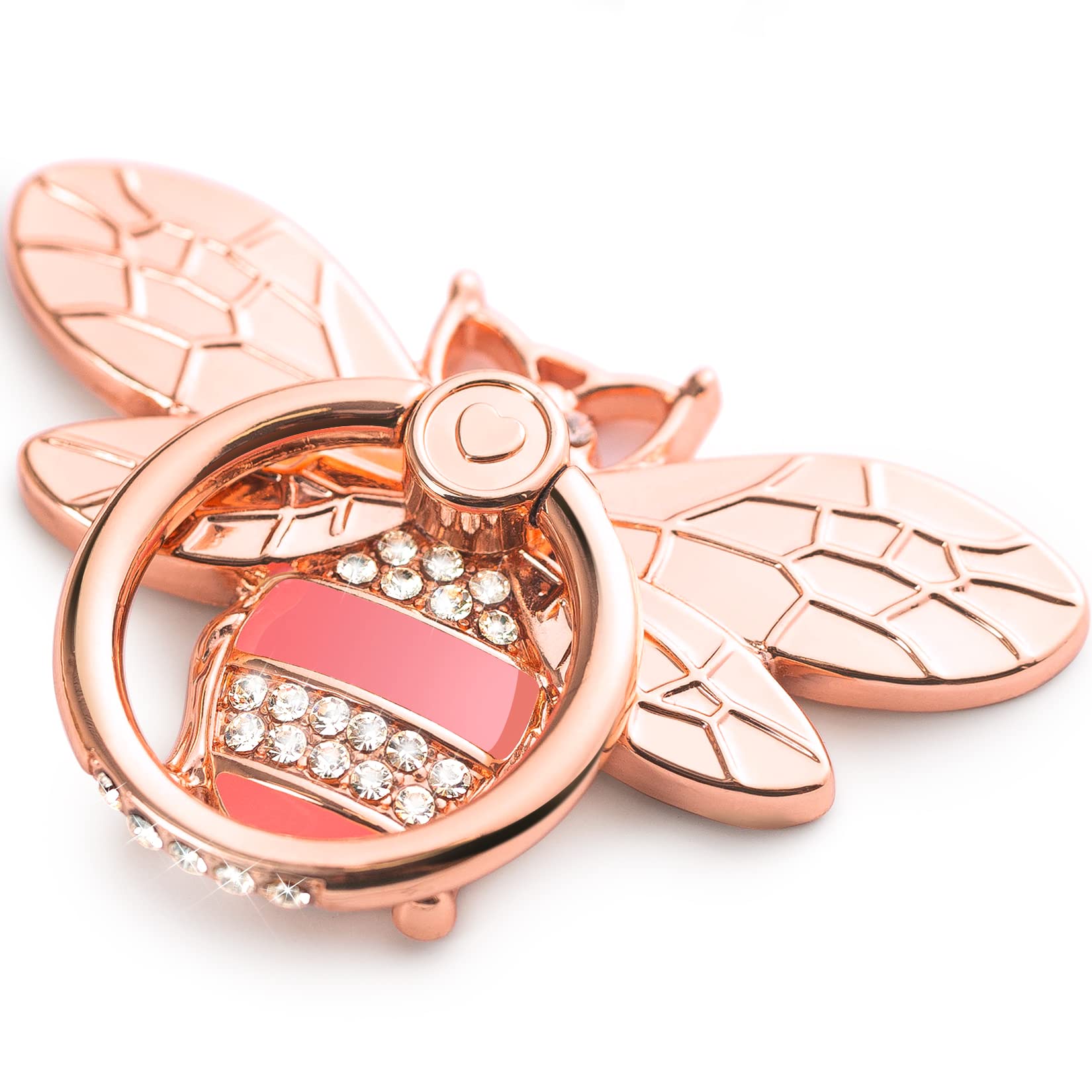 Allengel Cute Bee Phone Ring Grip Holder, Bling Phone Ring Holder Finger Kickstand Grip Compatible with iPhone and Android Phone