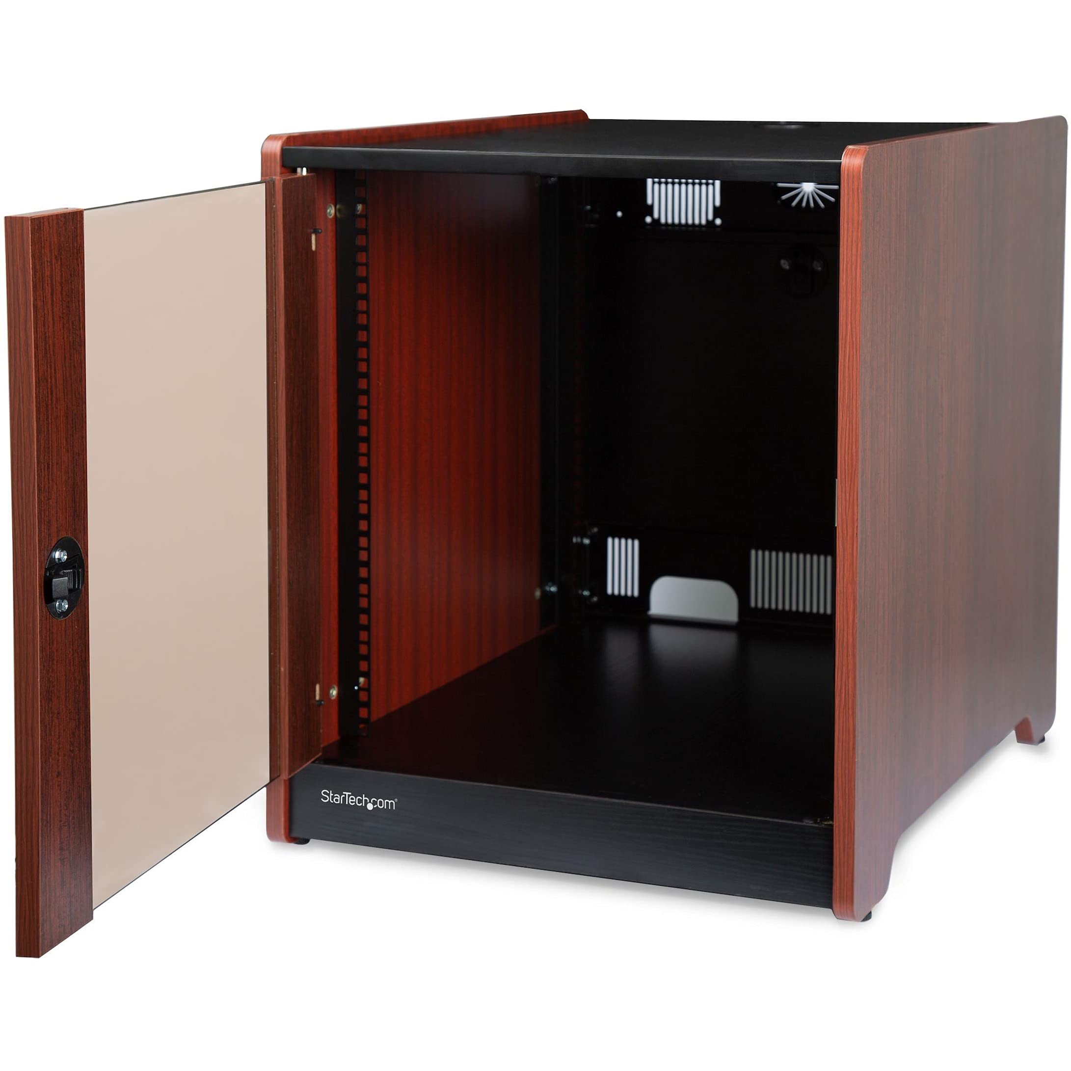 Startech.Com 12U Av Rack Cabinet   21    Deep   Wood Finish   Floor Standing Enclosure For 19'' Audio Video Component, Server Ro