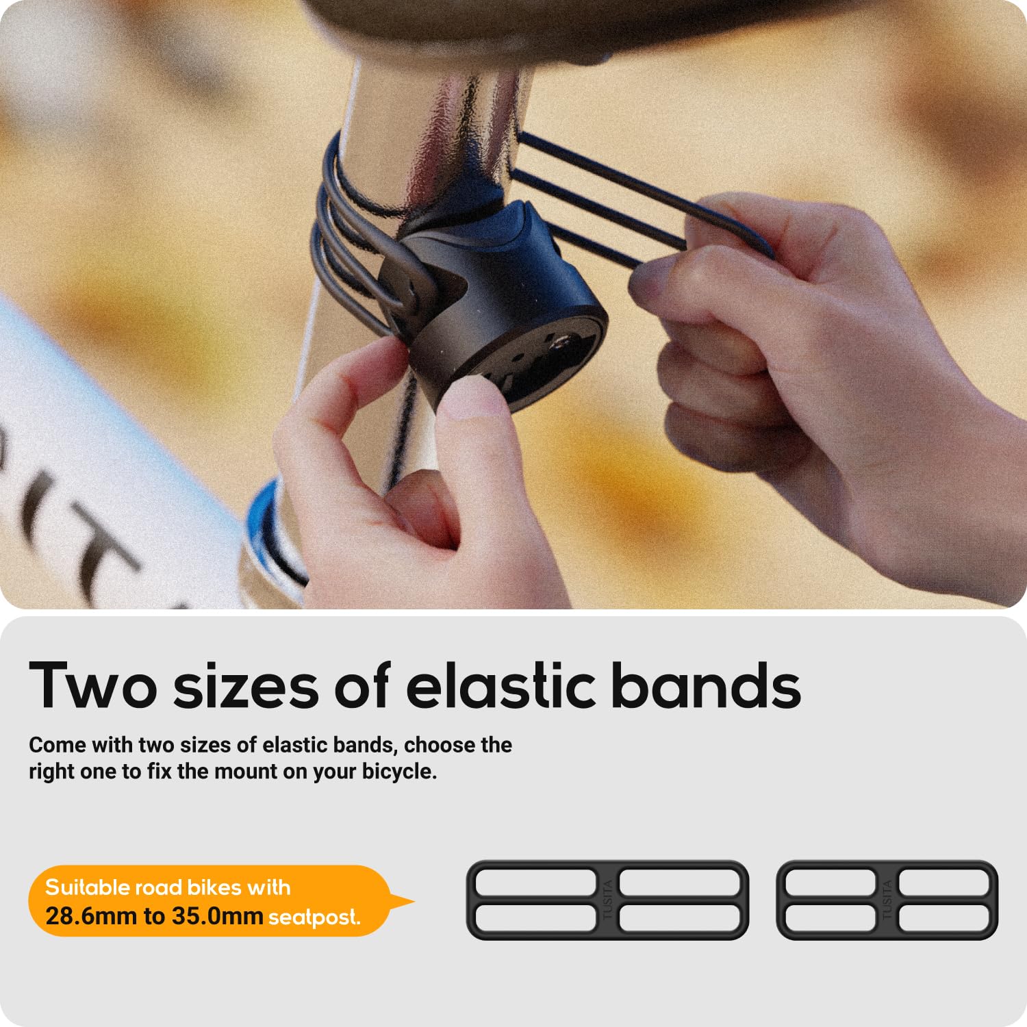 Tusita Bike Seat Post Mount Compatible With Garmin Varia Rtl510 Rtl515 Rvr315, Rearview Radar - Round,D Shaped,Aero Seat Post Co