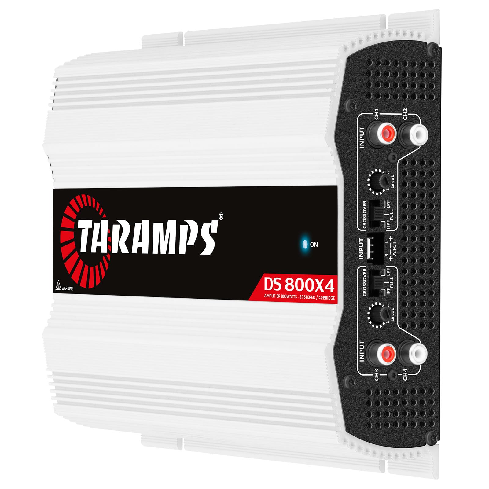 Taramps Ds 800X4 2 Ohms 800 Watts Rms, 4 Channel 200X4 Watts Rms, Class D, Full Range, Crossover High/Low Pass Fixed, Bridgedabl