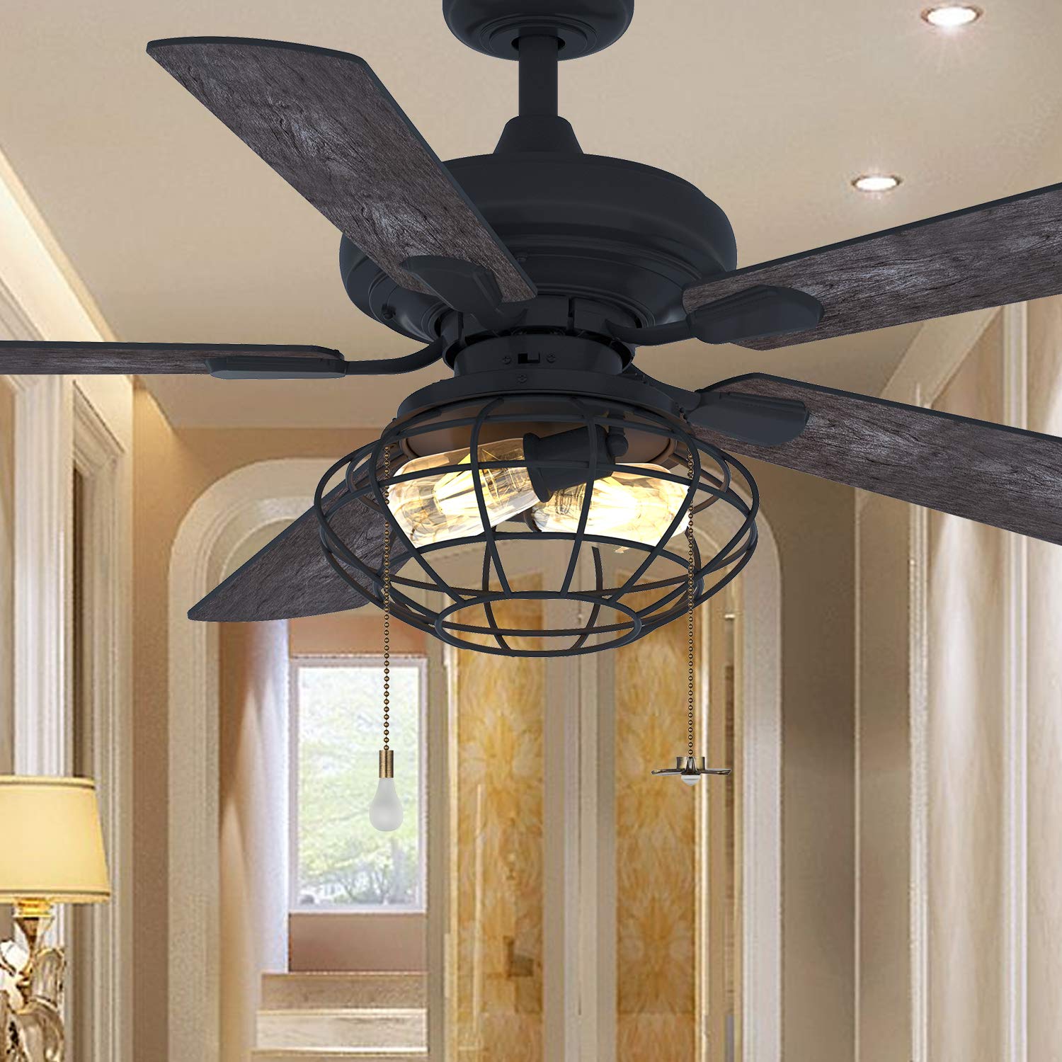 6 Combo Frosted Ceiling Fan Pull Chain Set