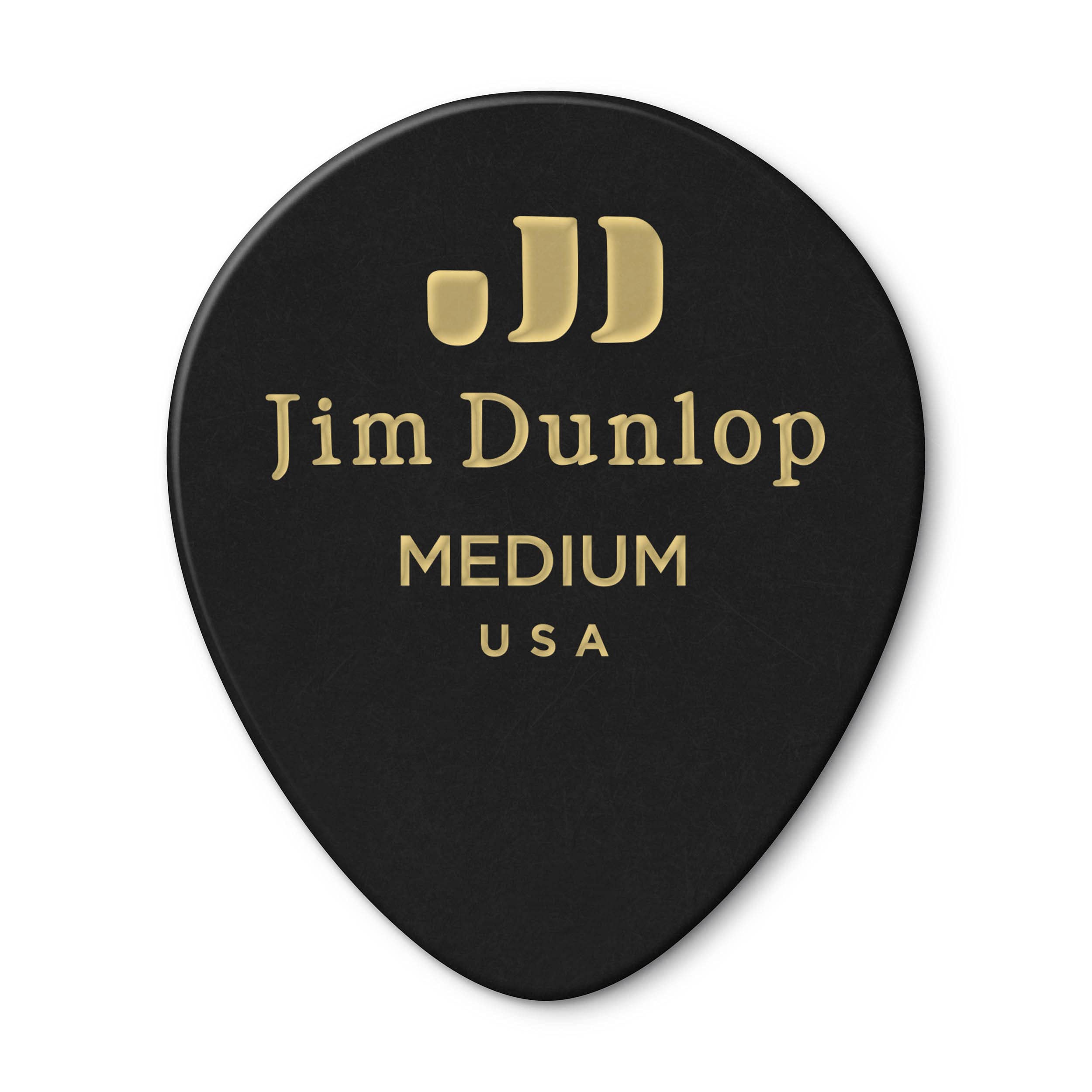Dunlop 485P03Md Genuine Celluloid Tear Drop, 12/PlayerS Pack, Black