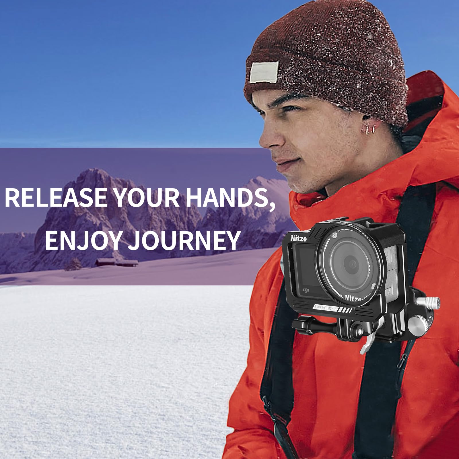 Nitze Camera Clip, Aluminum Capture Clip, With Arca Type Plate, Compatible With Belt, Backpack Strap And Cameras, Max Payload 66 Lb   N58A