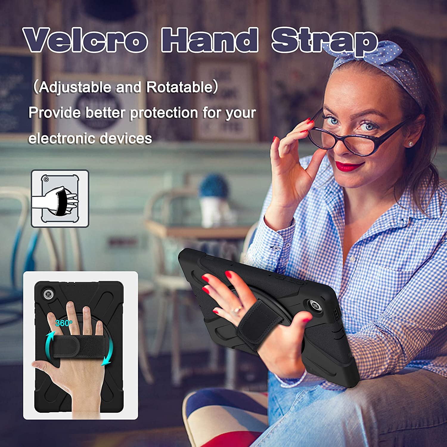 Dreamerx Kids Case For Lenovo Tab K10 / M10 Plus 2Nd Gen 10.3 Inch 2021/2020, Rugged Silicone Case Cover W/Stand Hand Strap Carr