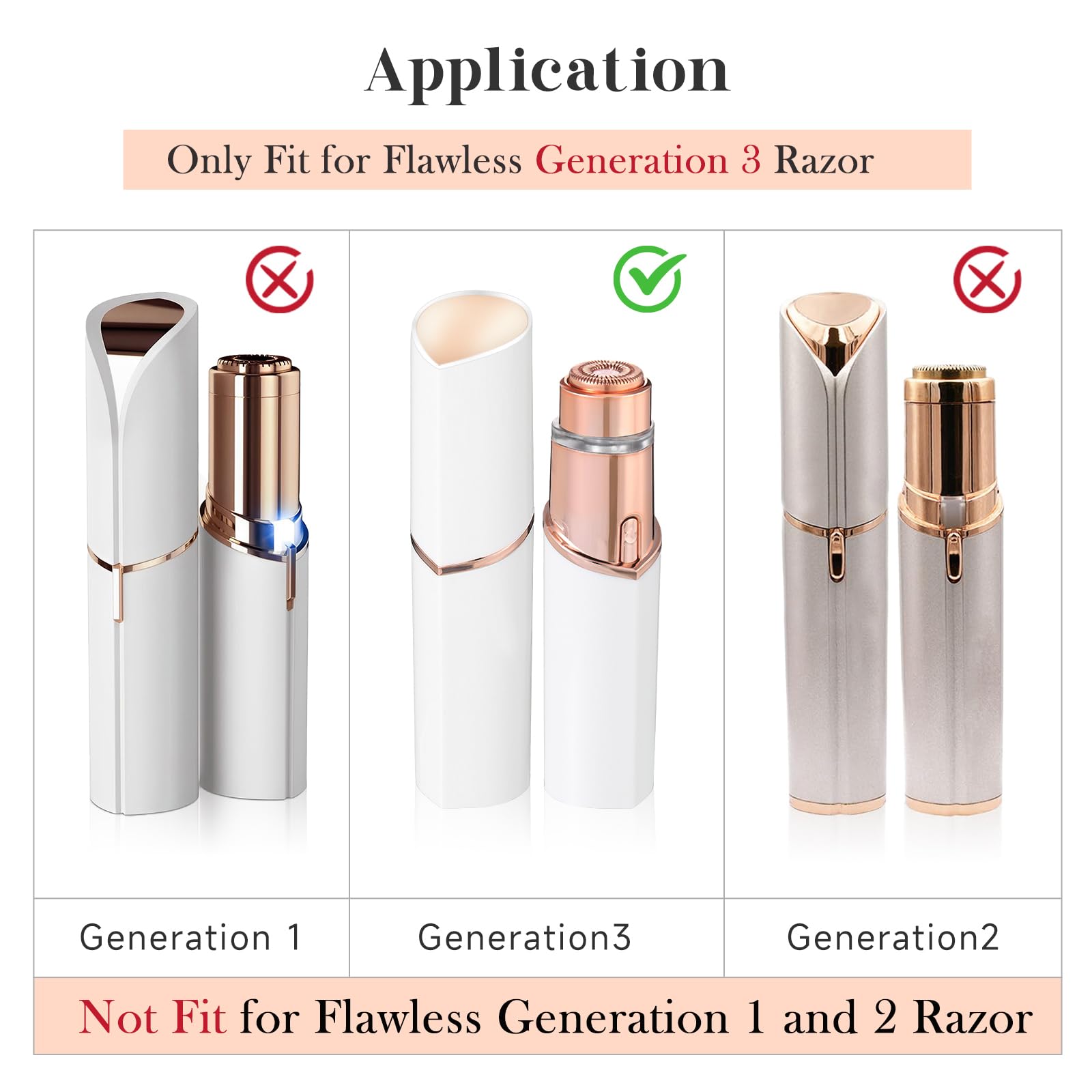 BECHY Replacement Heads for Finishing Touch Flawless Facial Hair Remover Gen 3 - Thumbnail 3