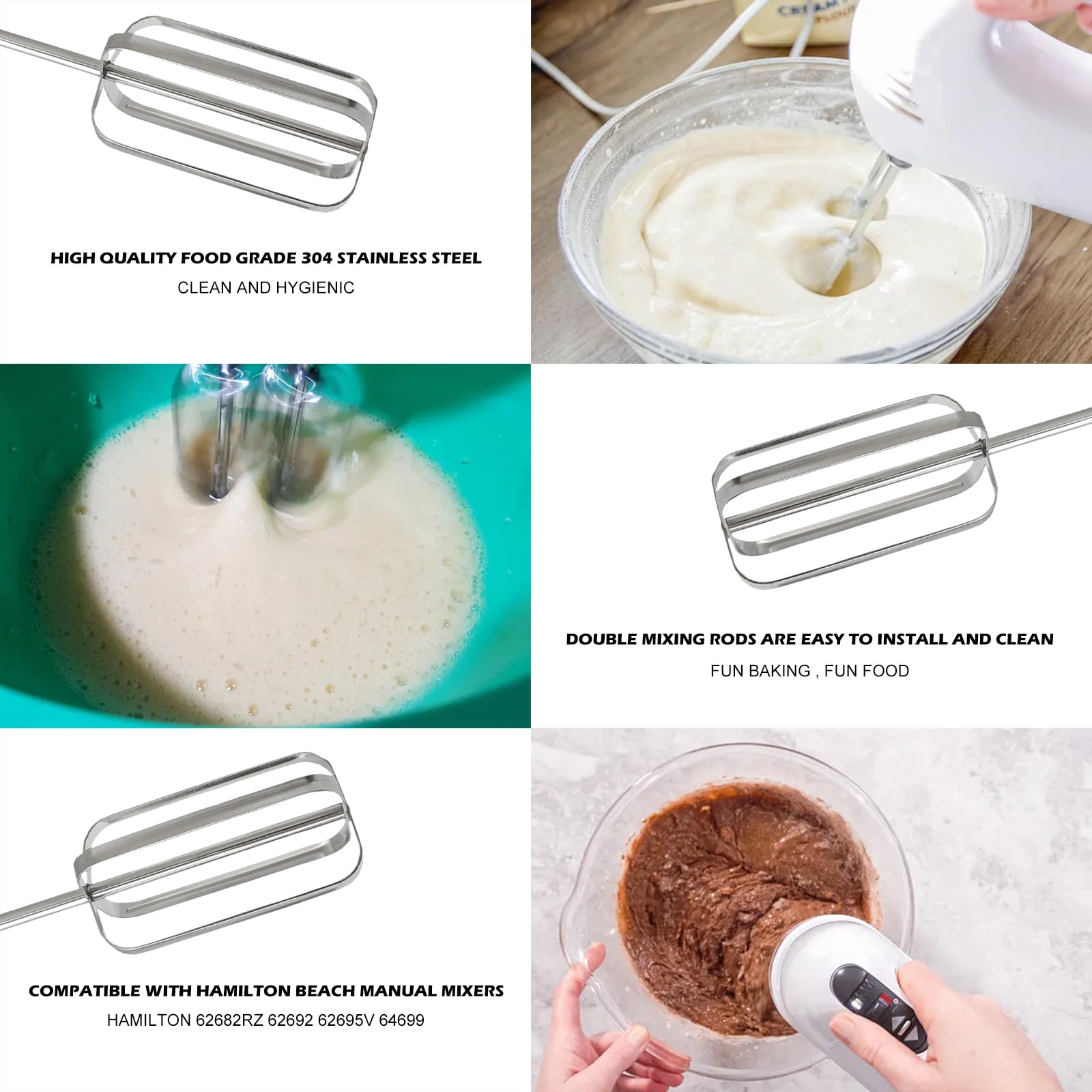 Hand Mixer Beaters Attachments For Hamilton Beach Beaters